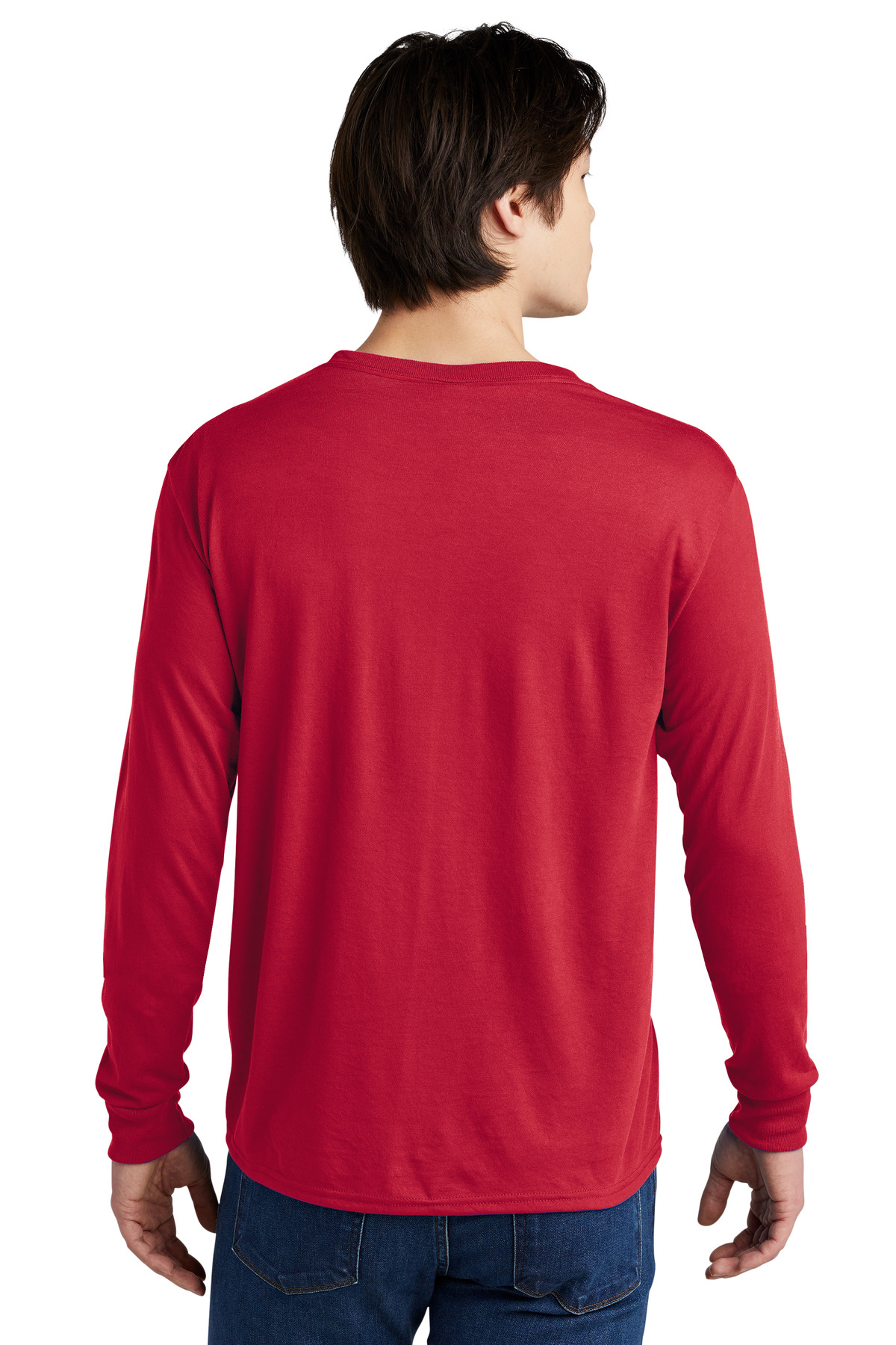21LS Jerzees Dri-Power 100% Polyester Long Sleeve T-Shirt - Back Image
