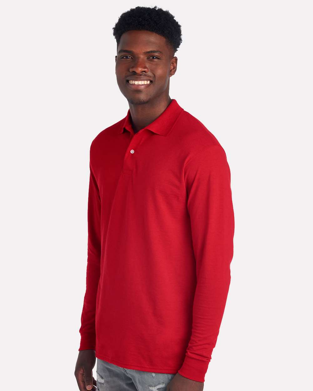 437LR Jerzees Dri-Power Long Sleeve Polo - Siide Image