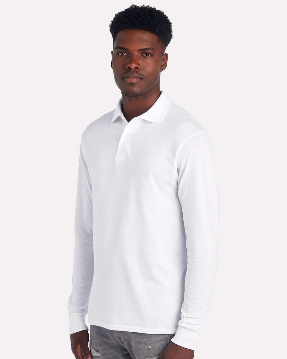 437LR Jerzees Dri-Power Long Sleeve Polo - Siide Image