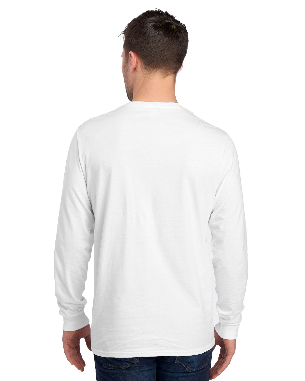 560LSR Jerzees Premium Blended Ringspun Long Sleeve Crewneck T-Shirt - Back Image