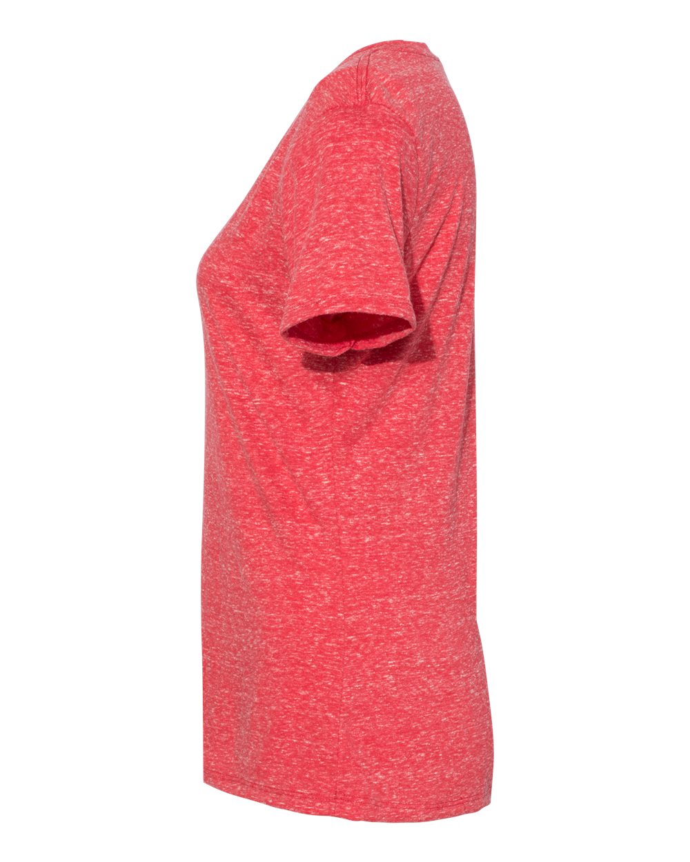 88WVR Jerzees Womens Snow Heather Jersey V-Neck - Siide Image