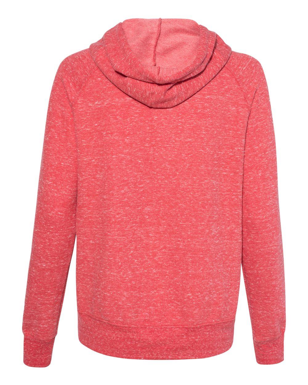 92WR Jerzees Womens Snow Heather French Terry Full-Zip Hooded Sweatshirt - Back Image