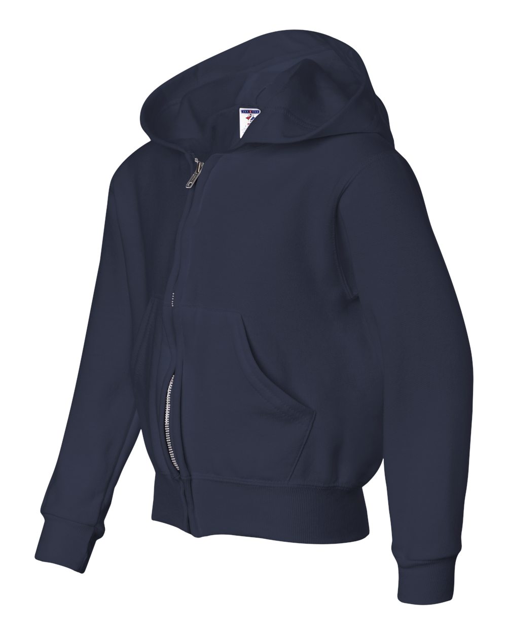 993BR Jerzees NuBlend Youth Full-Zip Hooded Sweatshirt - Siide Image