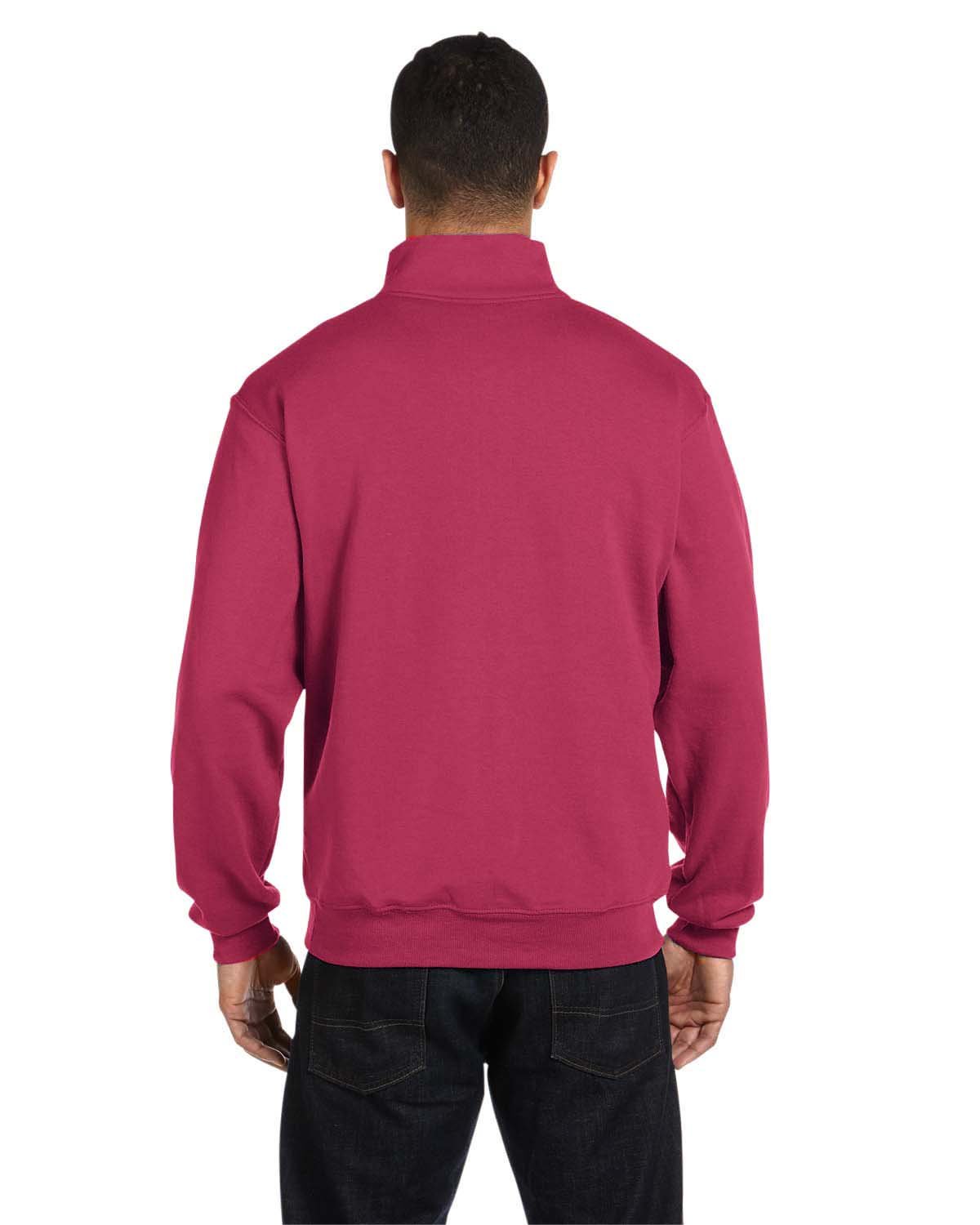 995M Jerzees Men's 1/4-Zip Cadet Collar Sweatshirt 995M Jerzees Men's 1/4-Zip Cadet Collar Sweatshirt - Back Image