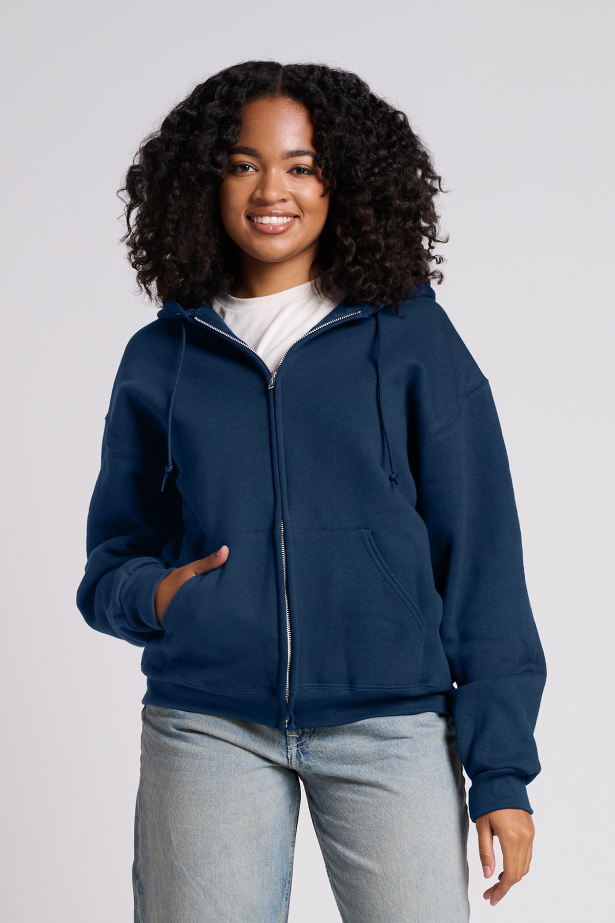 Z12M Jerzees Rugged Unisex Full-Zip Hooded Sweatshirt