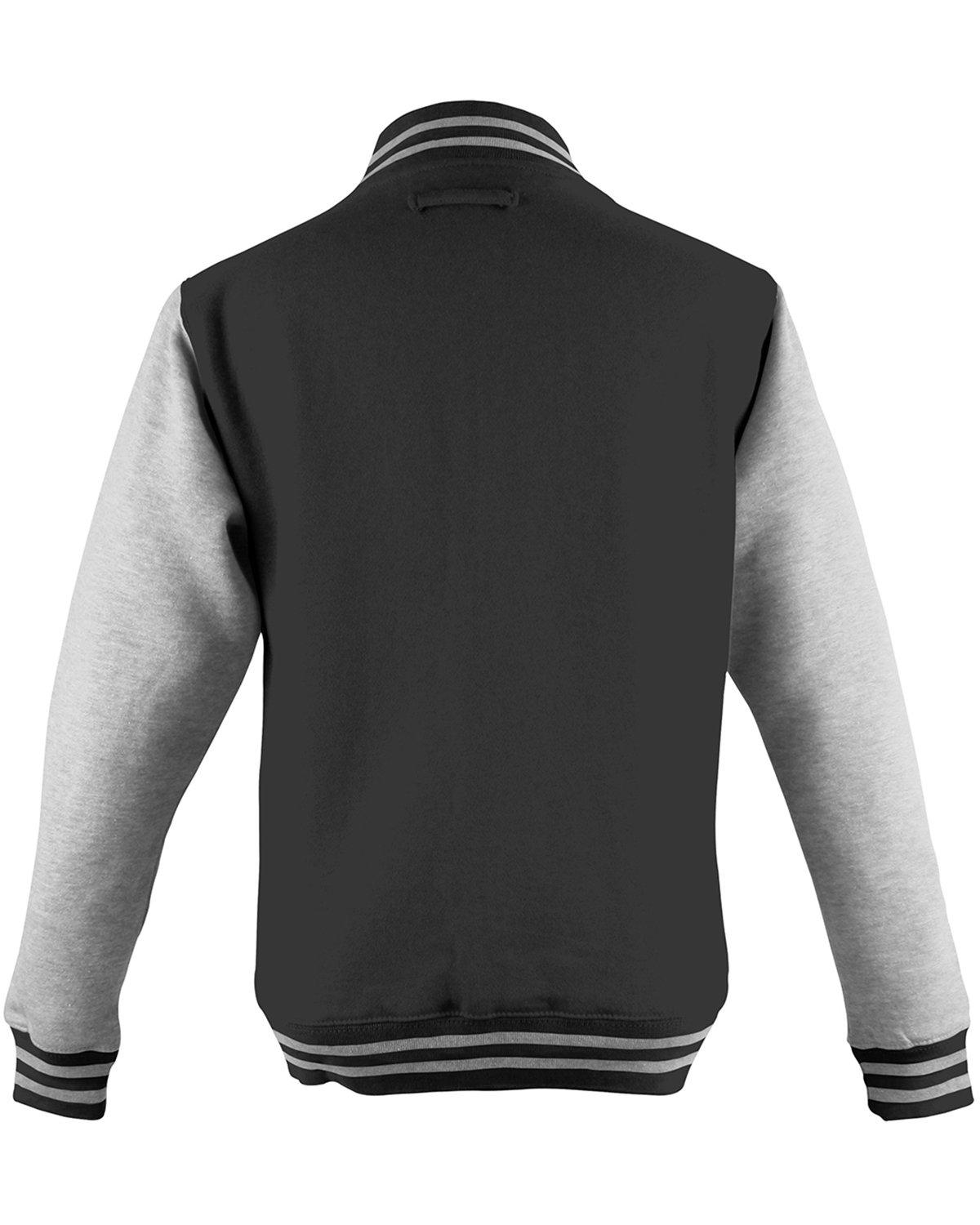 JHA043 Just Hoods By AWDis Mens 80/20 Heavyweight Letterman Jacket - Back Image