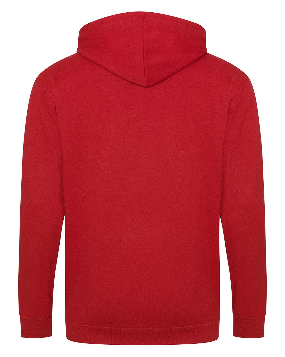 JHA050 Just Hoods By AWDis Mens 80/20 Midweight College Full-Zip Hooded Sweatshirt JHA050 Just Hoods By AWDis Mens 80/20 Midweight College Full-Zip Hooded Sweatshirt - Back Image