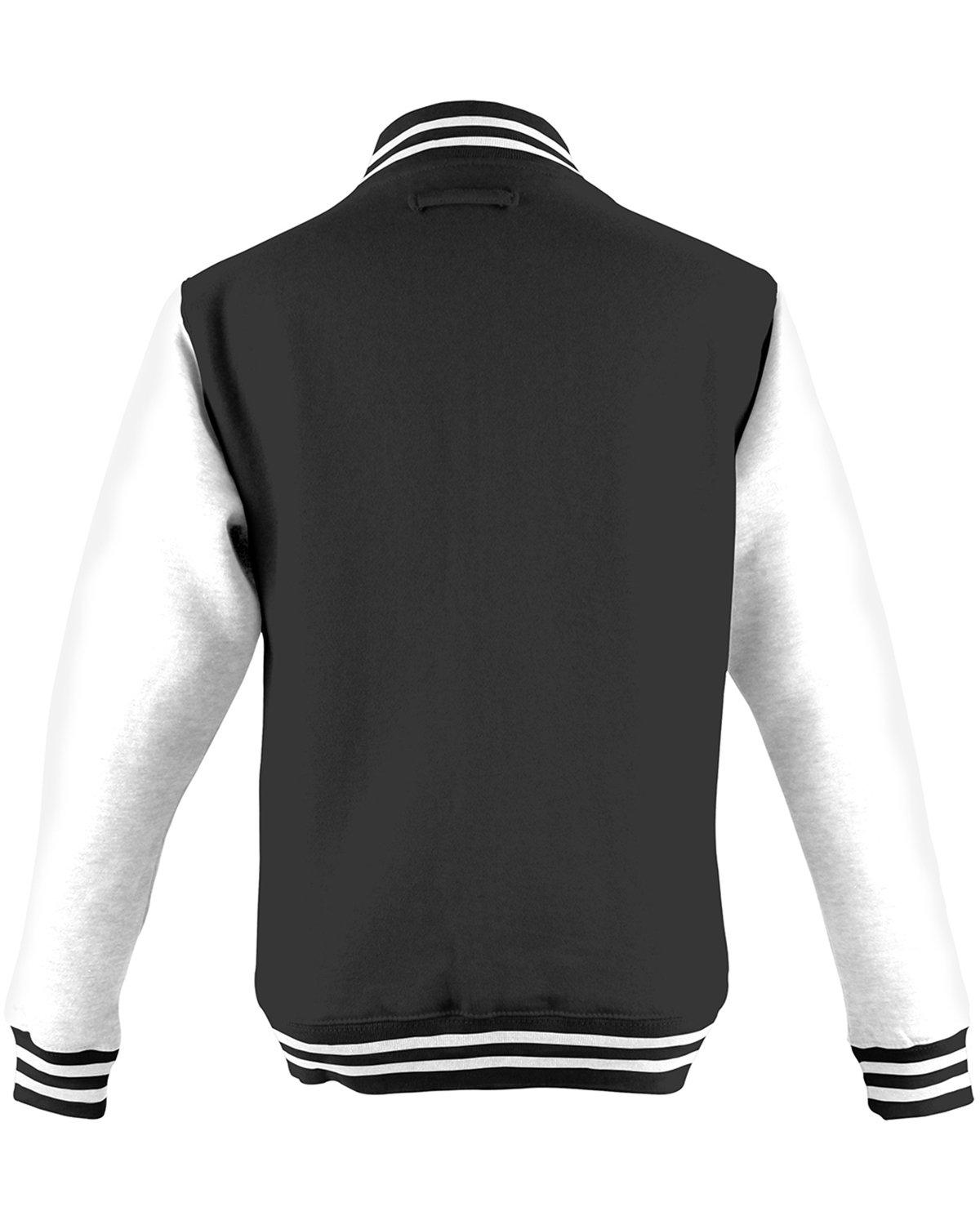 JHY043 Just Hoods By AWDis Youth 80/20 Heavyweight Letterman Jacket - Back Image