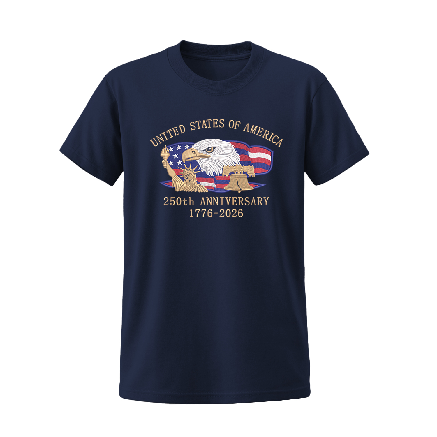JNW250  USA 250th Anniversary Unisex T-Shirt White Eagle Edition