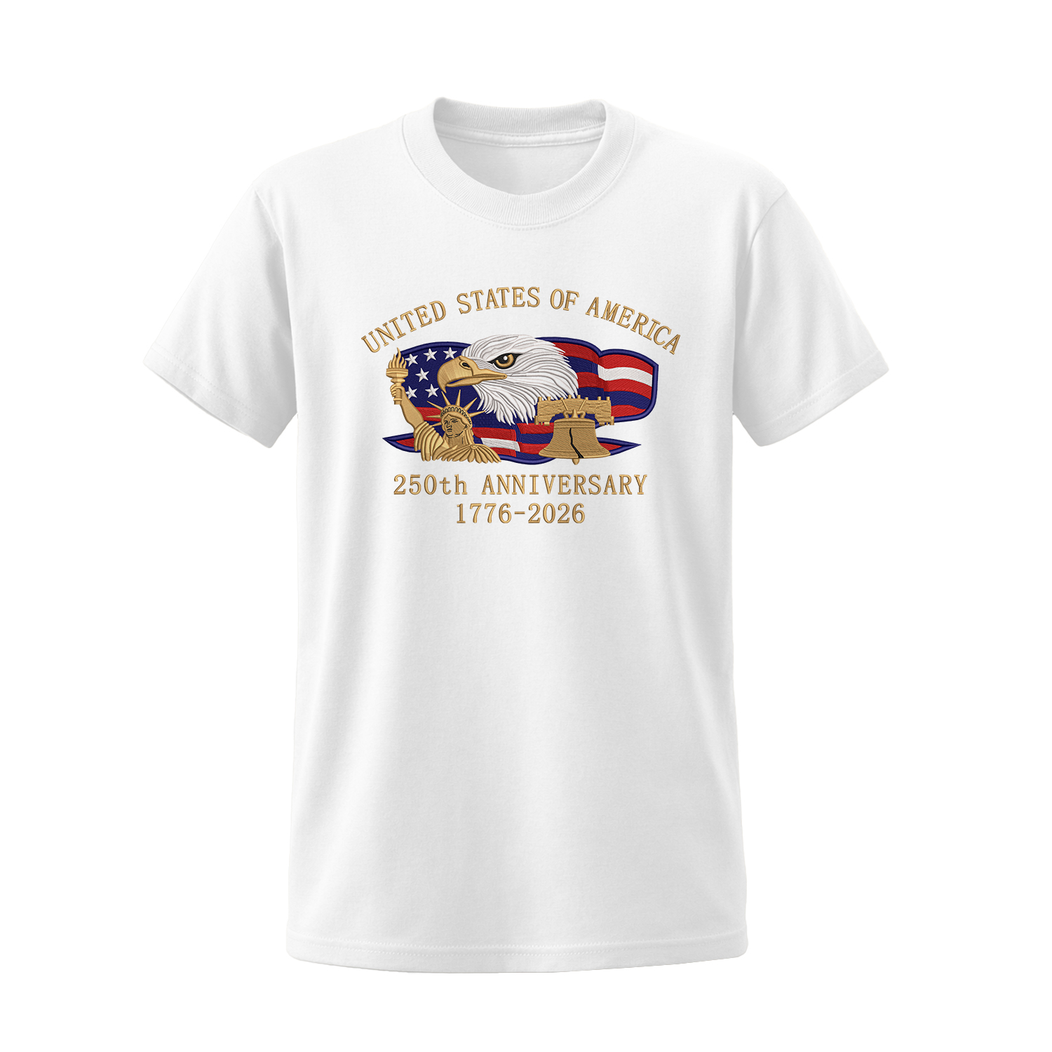 JNW250  USA 250th Anniversary Unisex T-Shirt White Eagle Edition