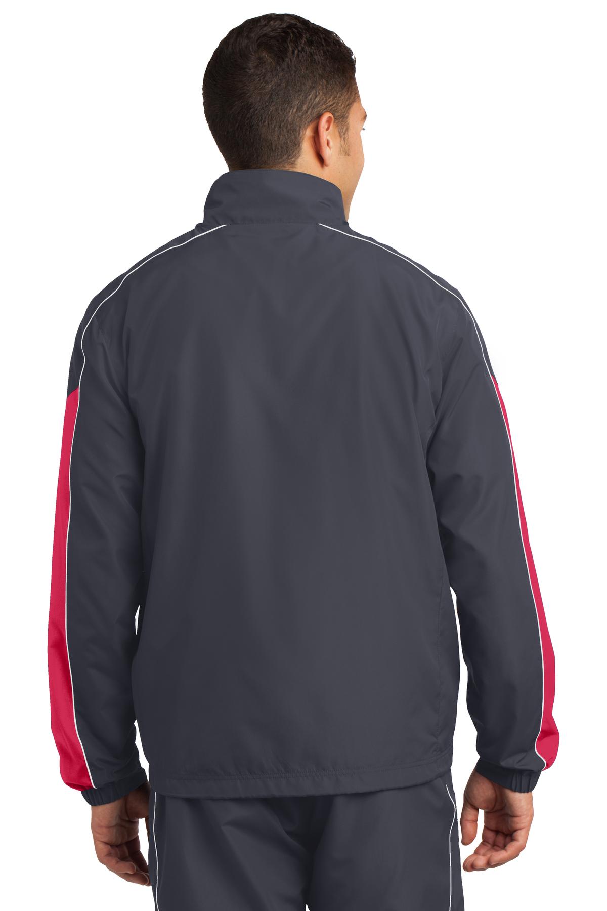 JST61 Sport-Tek Piped Colorblock Wind Jacket JST61 Sport-Tek Piped Colorblock Wind Jacket - Back Image