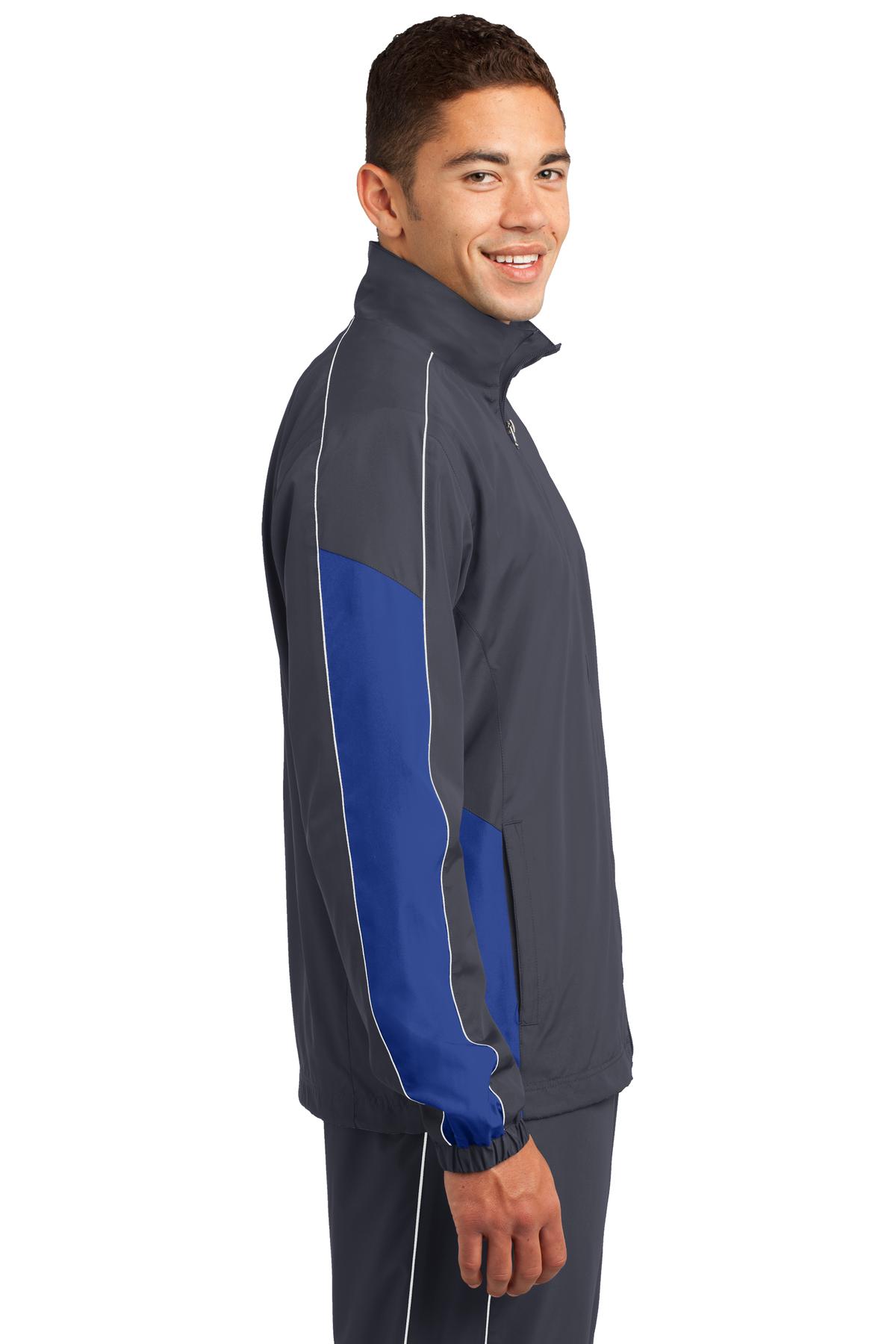 JST61 Sport-Tek Piped Colorblock Wind Jacket - Siide Image