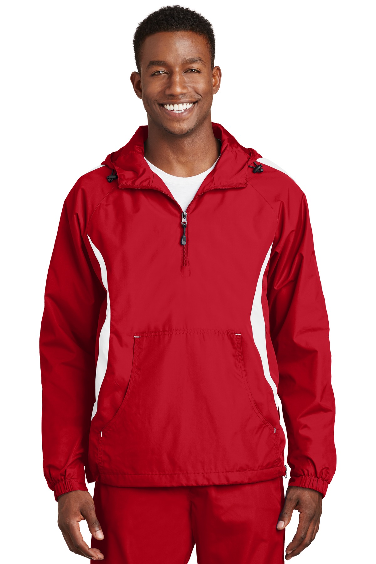 JST63 Sport-Tek Colorblock Raglan Anorak.