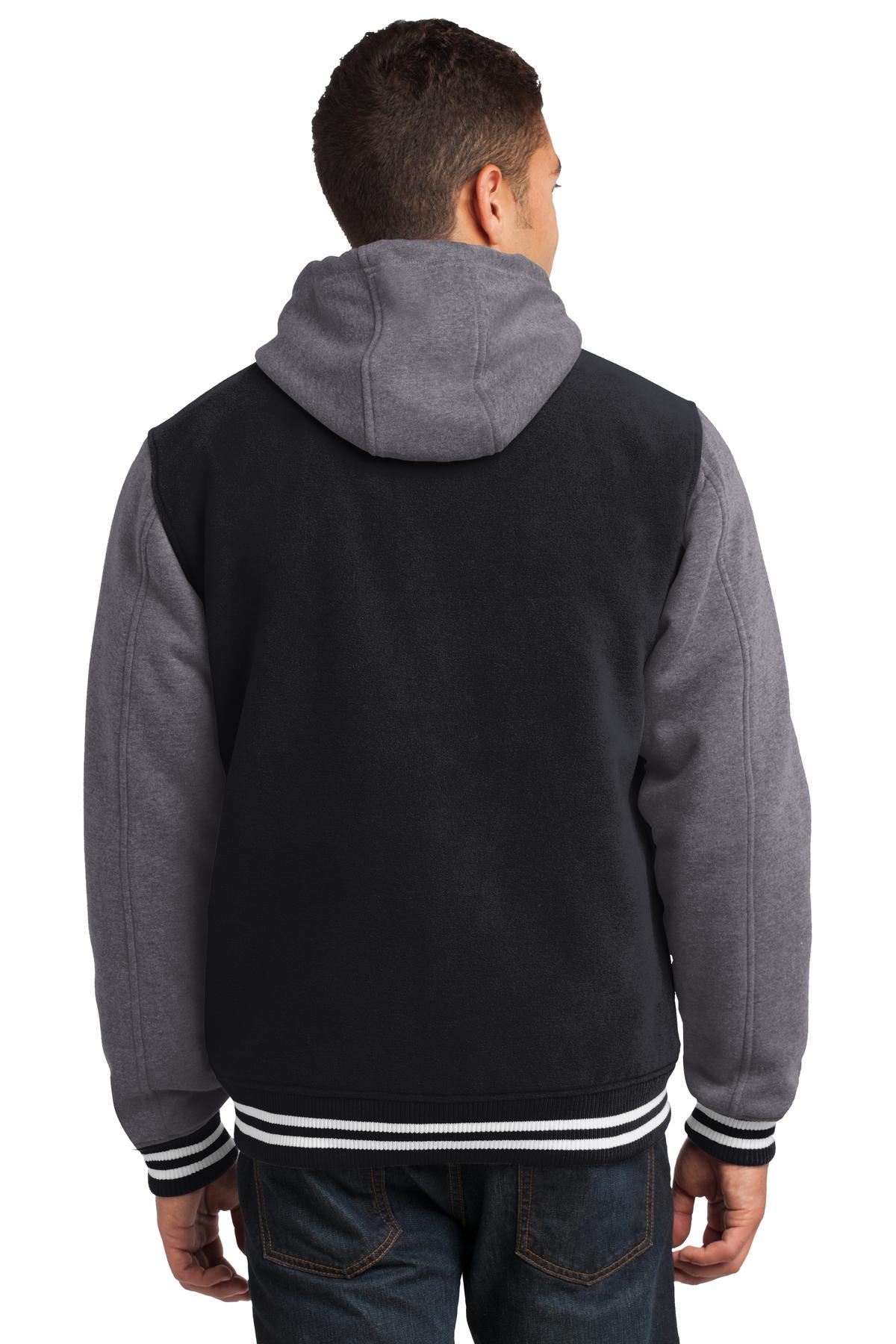 JST82 Sport-Tek Insulated Letterman Jacket - Back Image