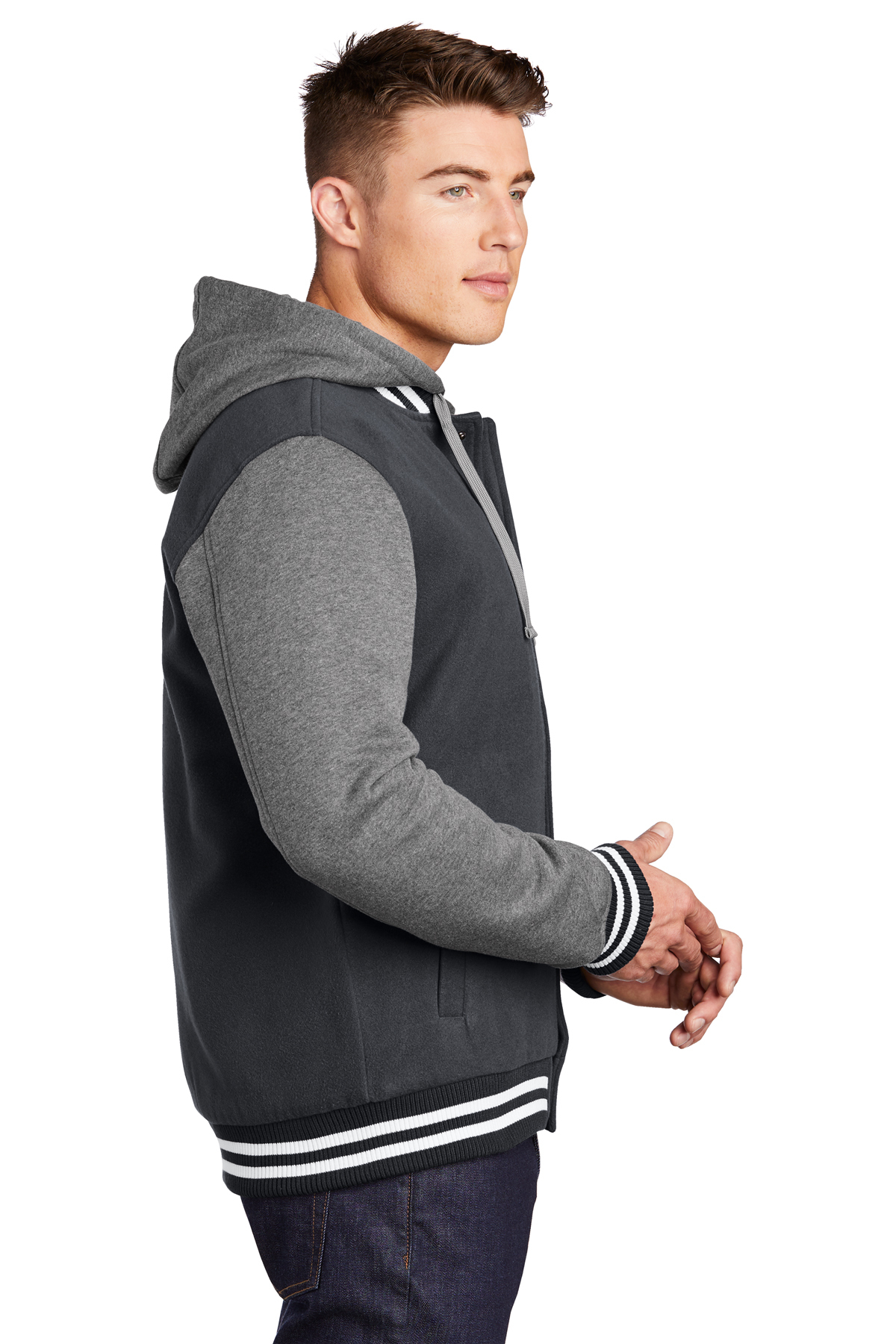 JST82 Sport-Tek Insulated Letterman Jacket. - Siide Image