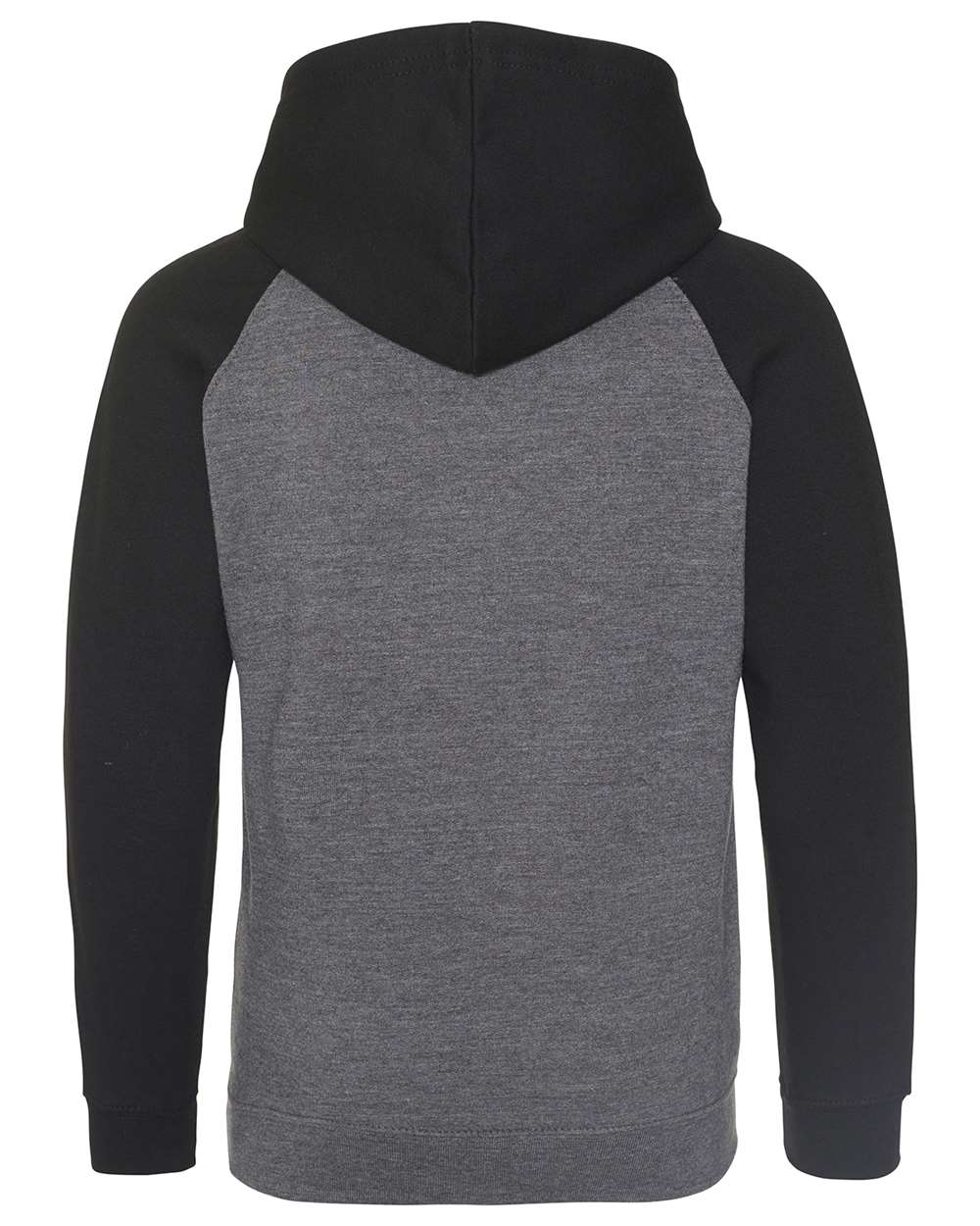 JHA009 Just Hoods By AWDis Adult 80/20 Midweight Contrast Baseball Hooded Sweatshirt - Back Image