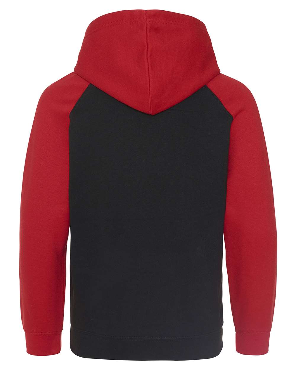 JHA009 Just Hoods By AWDis Adult 80/20 Midweight Contrast Baseball Hooded Sweatshirt - Back Image