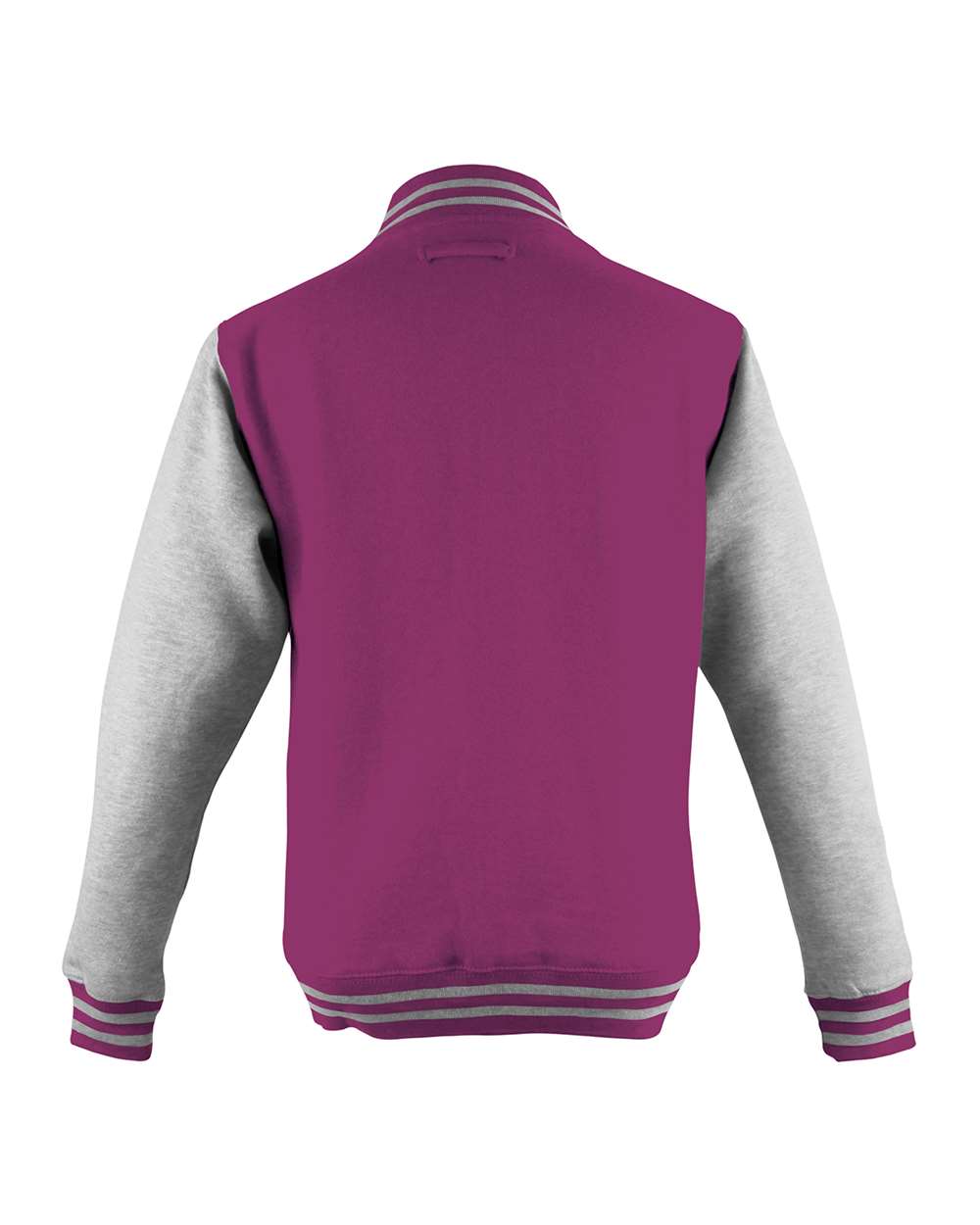 JHY043 Just Hoods By AWDis Youth 80/20 Heavyweight Letterman Jacket - Back Image