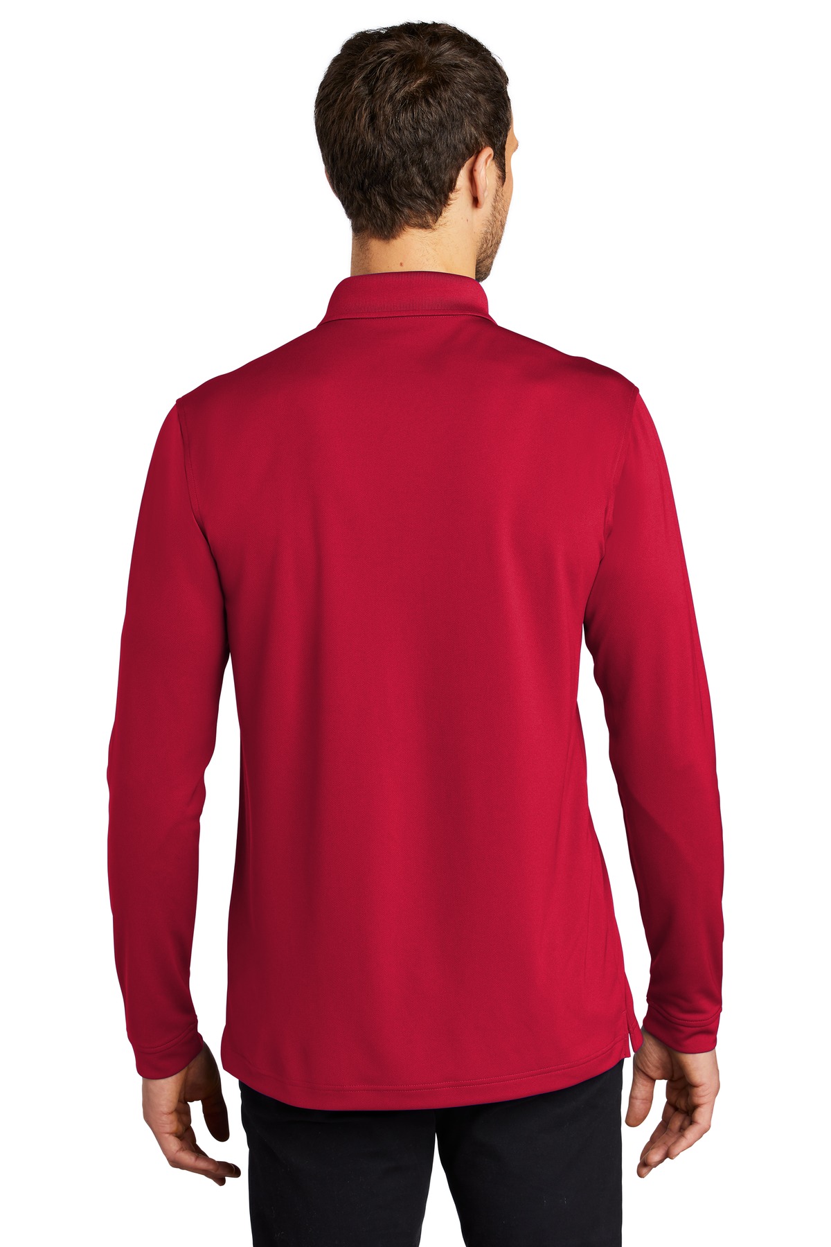 K110LS Port Authority Dry Zone UV Micro-Mesh Long Sleeve Polo - Back Image