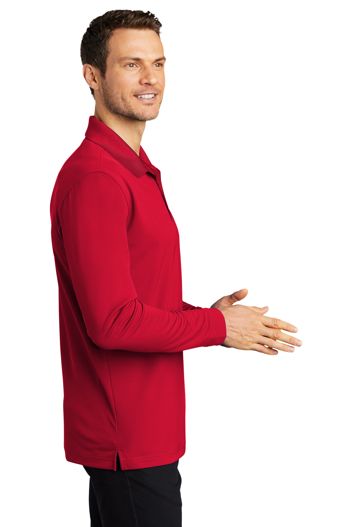 K110LS Port Authority Dry Zone UV Micro-Mesh Long Sleeve Polo - Siide Image