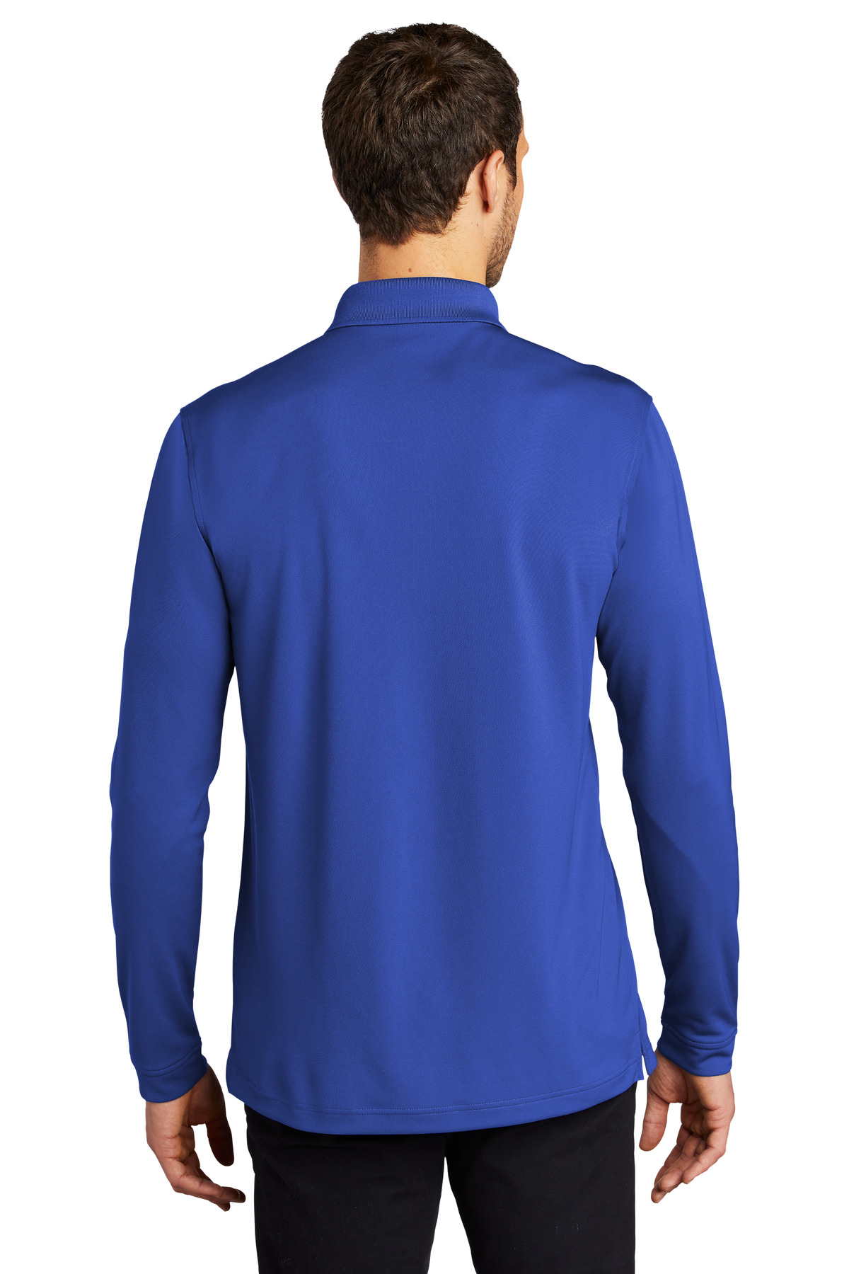 K110LS Port Authority Dry Zone UV Micro-Mesh Long Sleeve Polo - Back Image