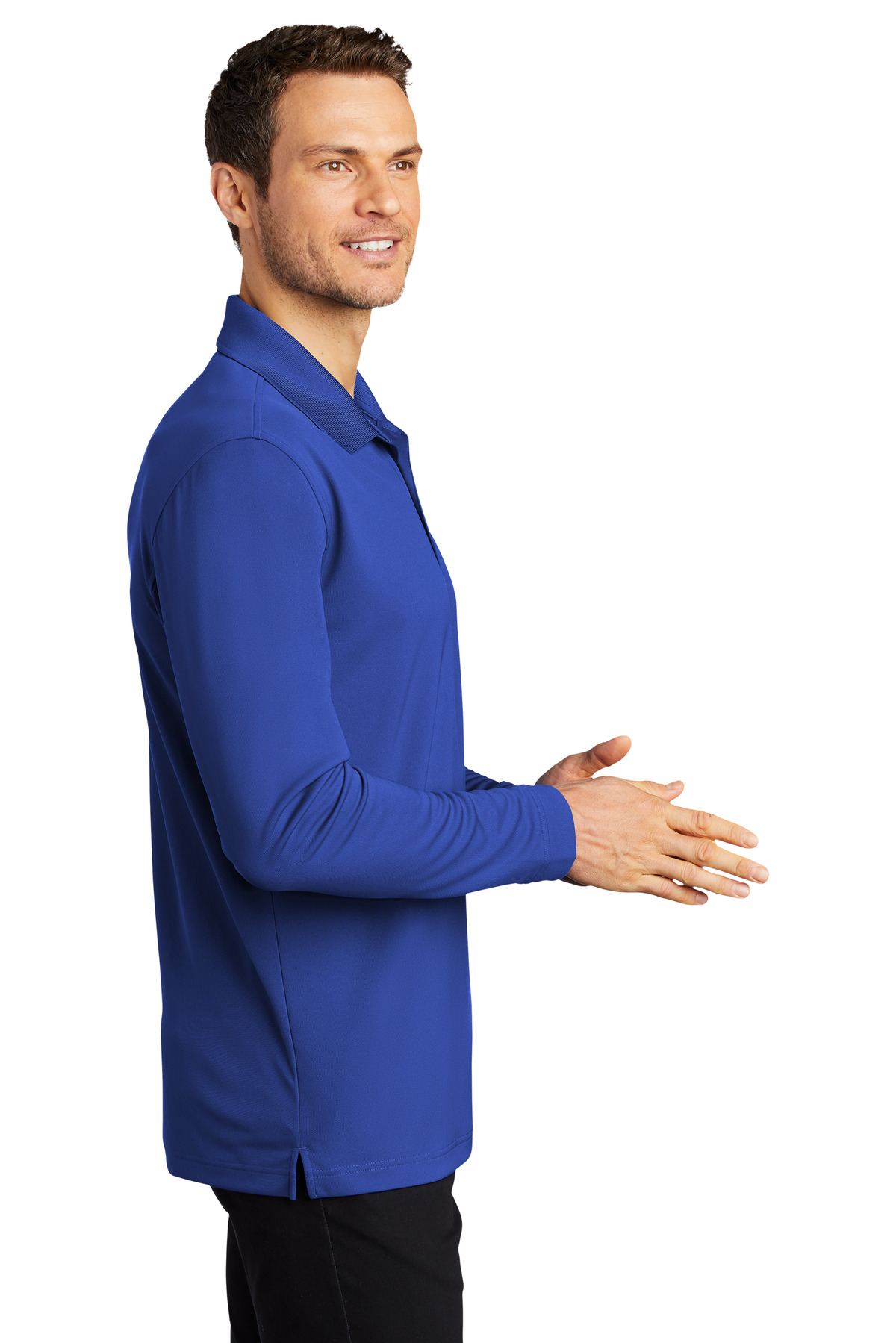 K110LS Port Authority Dry Zone UV Micro-Mesh Long Sleeve Polo - Siide Image