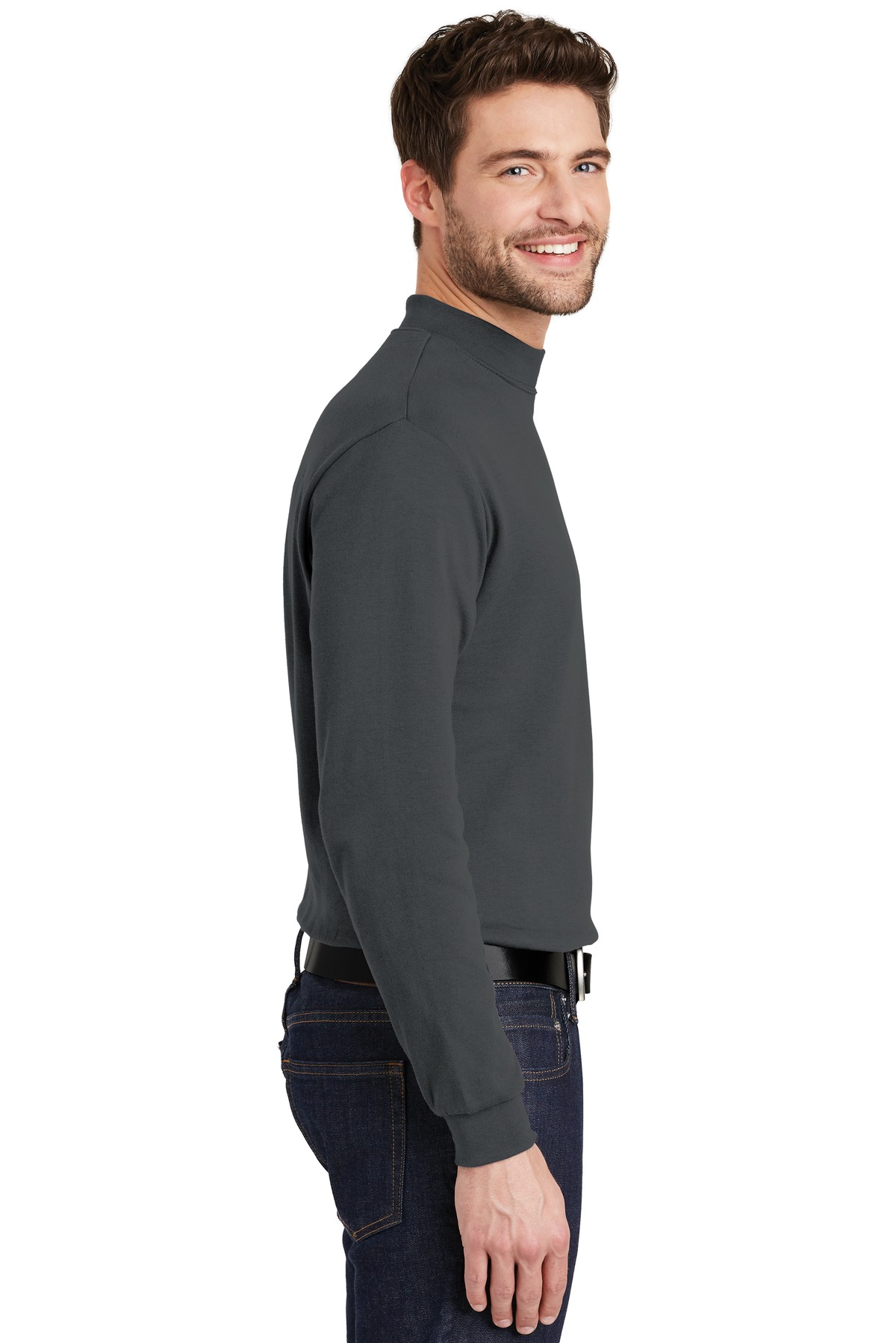 K321 Port Authority Interlock Knit Mock Turtleneck. - Siide Image