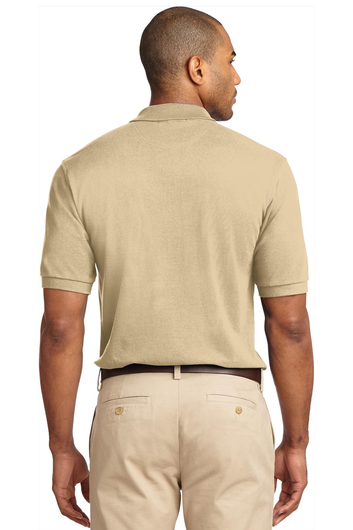 Port Authority Screen Print K420 Heavyweight Cotton Pique Polo - Back Image