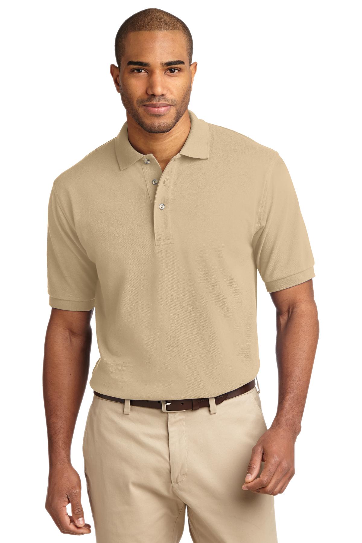 Port Authority Screen Print K420 Heavyweight Cotton Pique Polo