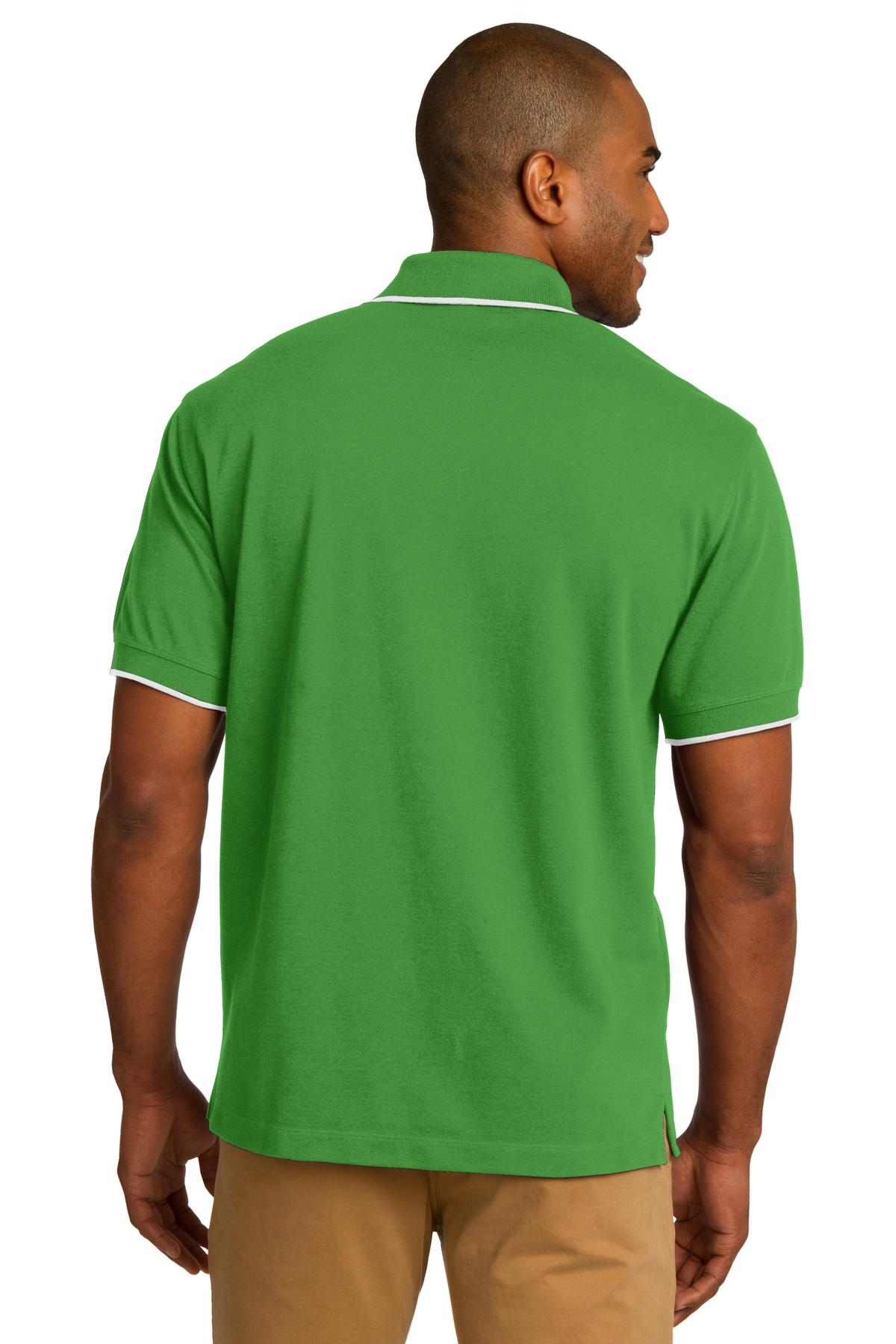 K454 Port Authority Rapid Dry Tipped Polo - Back Image