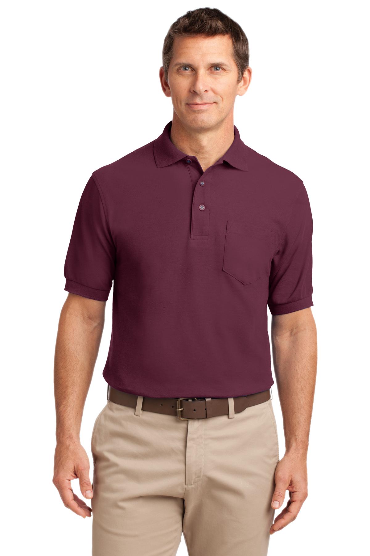 Port Authority Direct to Film (DTF) K500P Silk Touch Polo with Pocket.