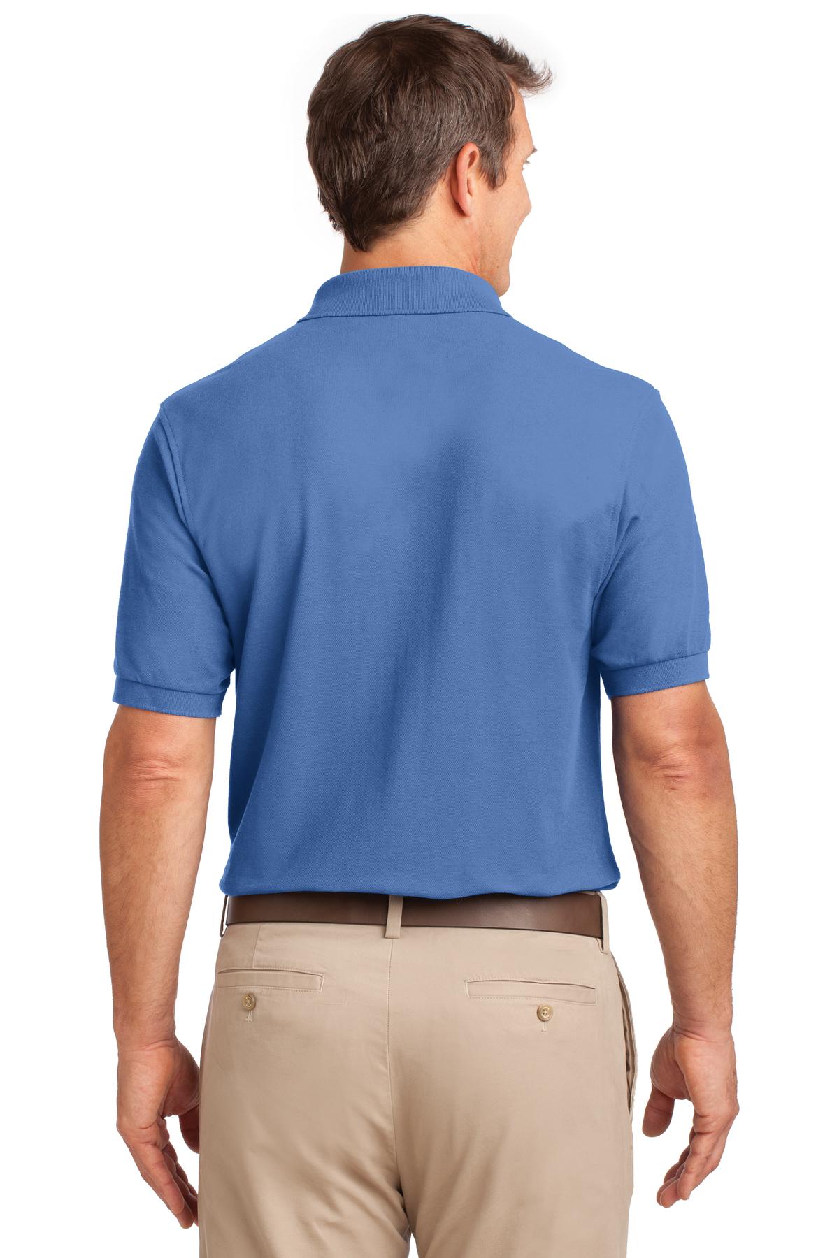 K500P Port Authority Silk Touch Polo with Pocket. - Back Image