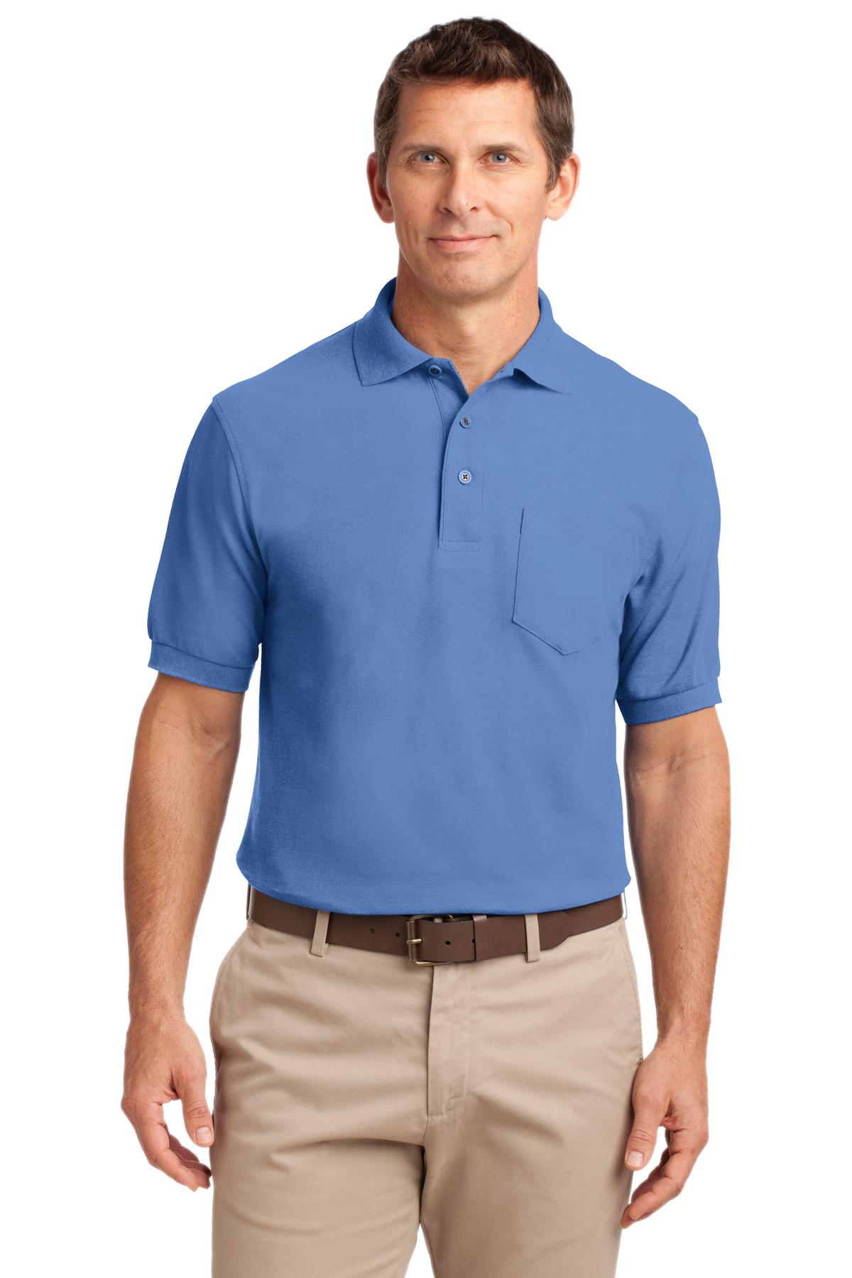 K500P Port Authority Silk Touch Polo with Pocket.