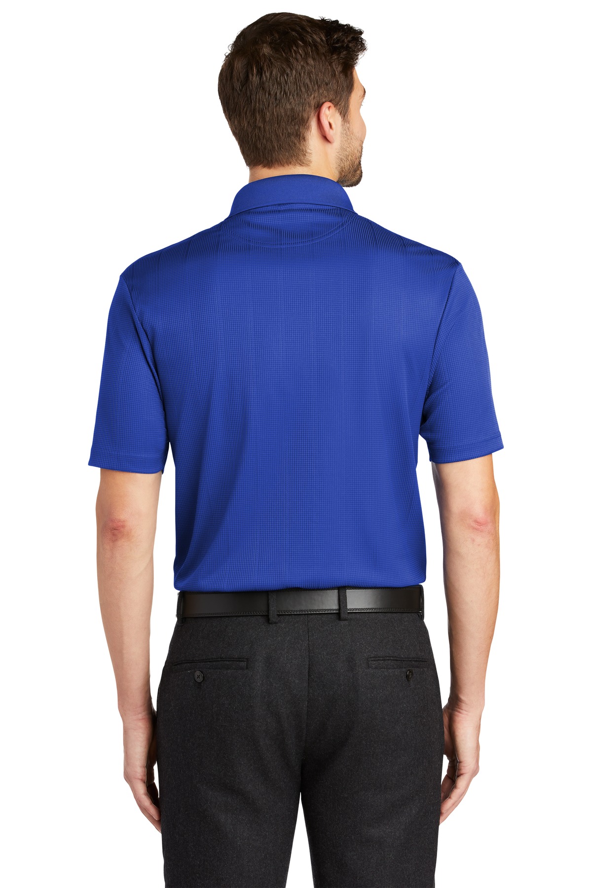 K528 Port Authority Performance Fine Jacquard Polo - Back Image