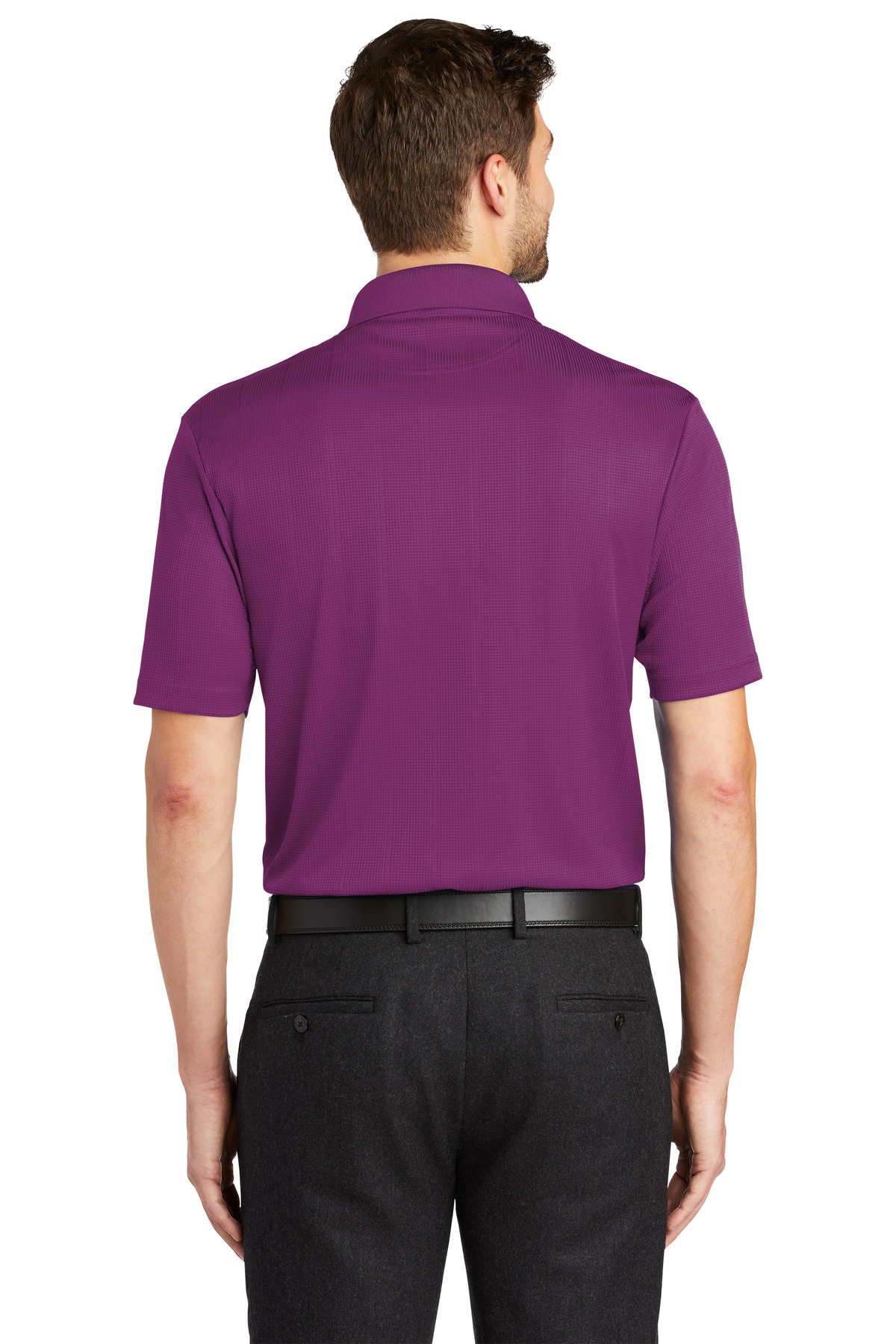 K528 Port Authority Performance Fine Jacquard Polo. - Back Image
