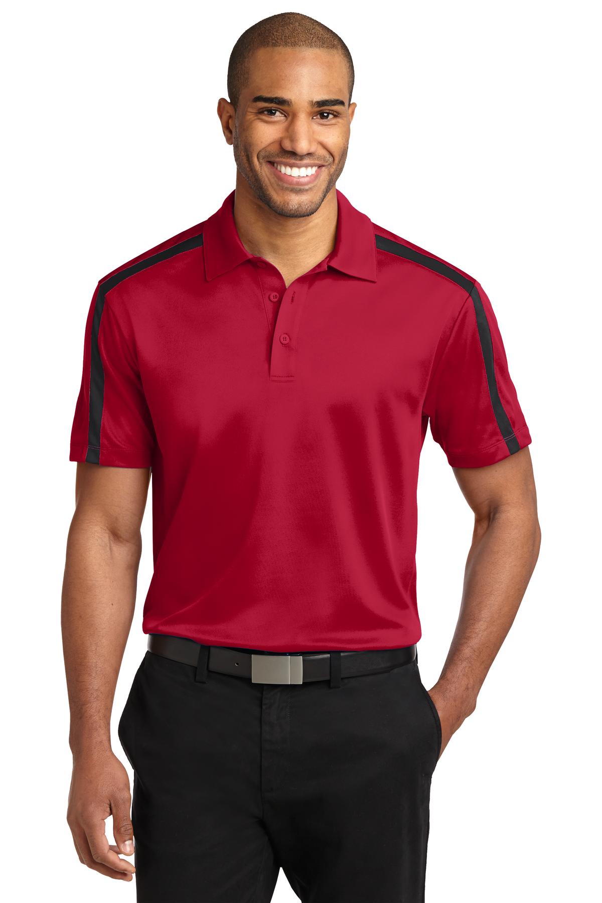 K547 Port Authority Silk Touch Performance Colorblock Stripe Polo.