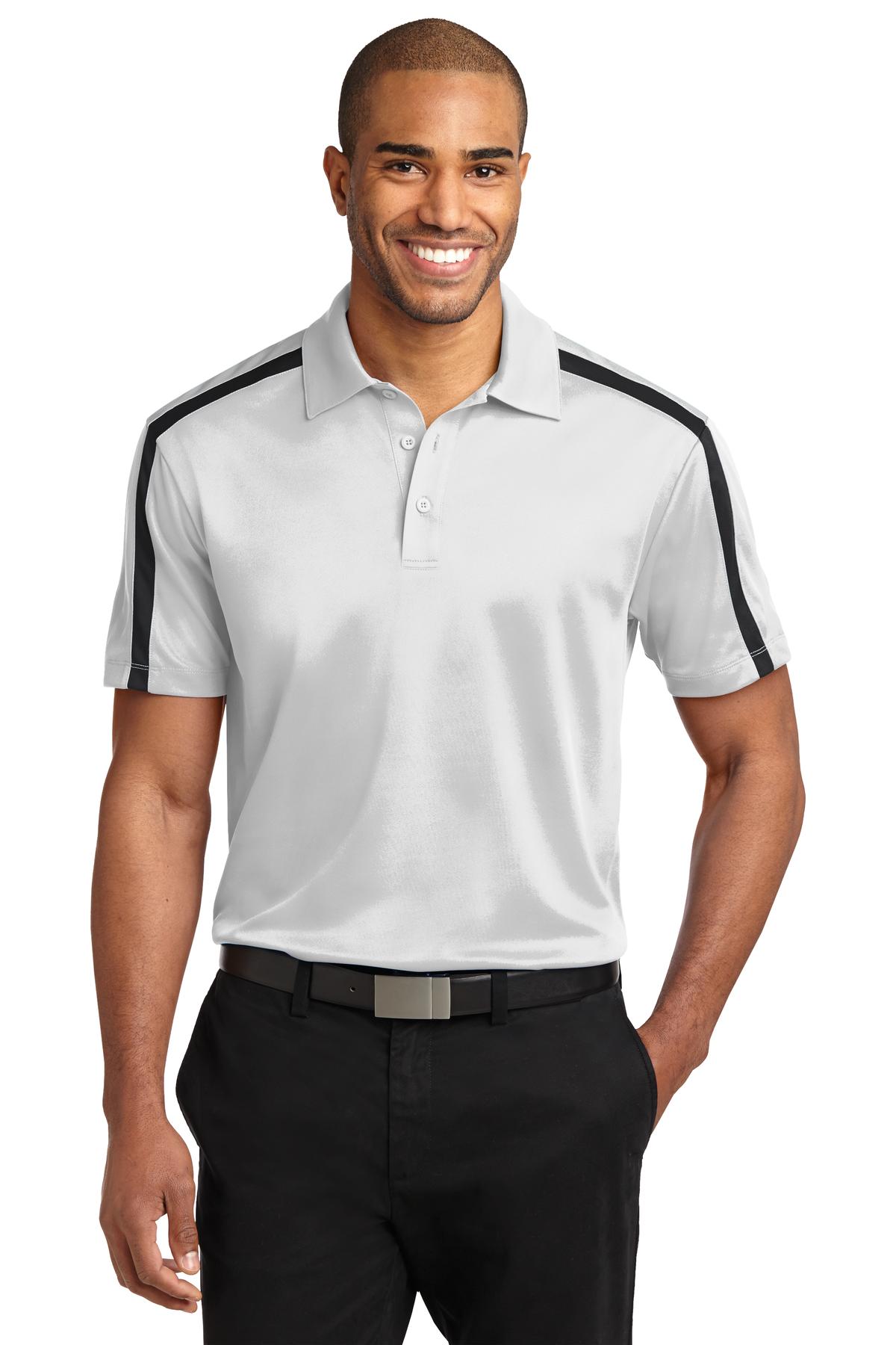 K547 Port Authority Silk Touch Performance Colorblock Stripe Polo.