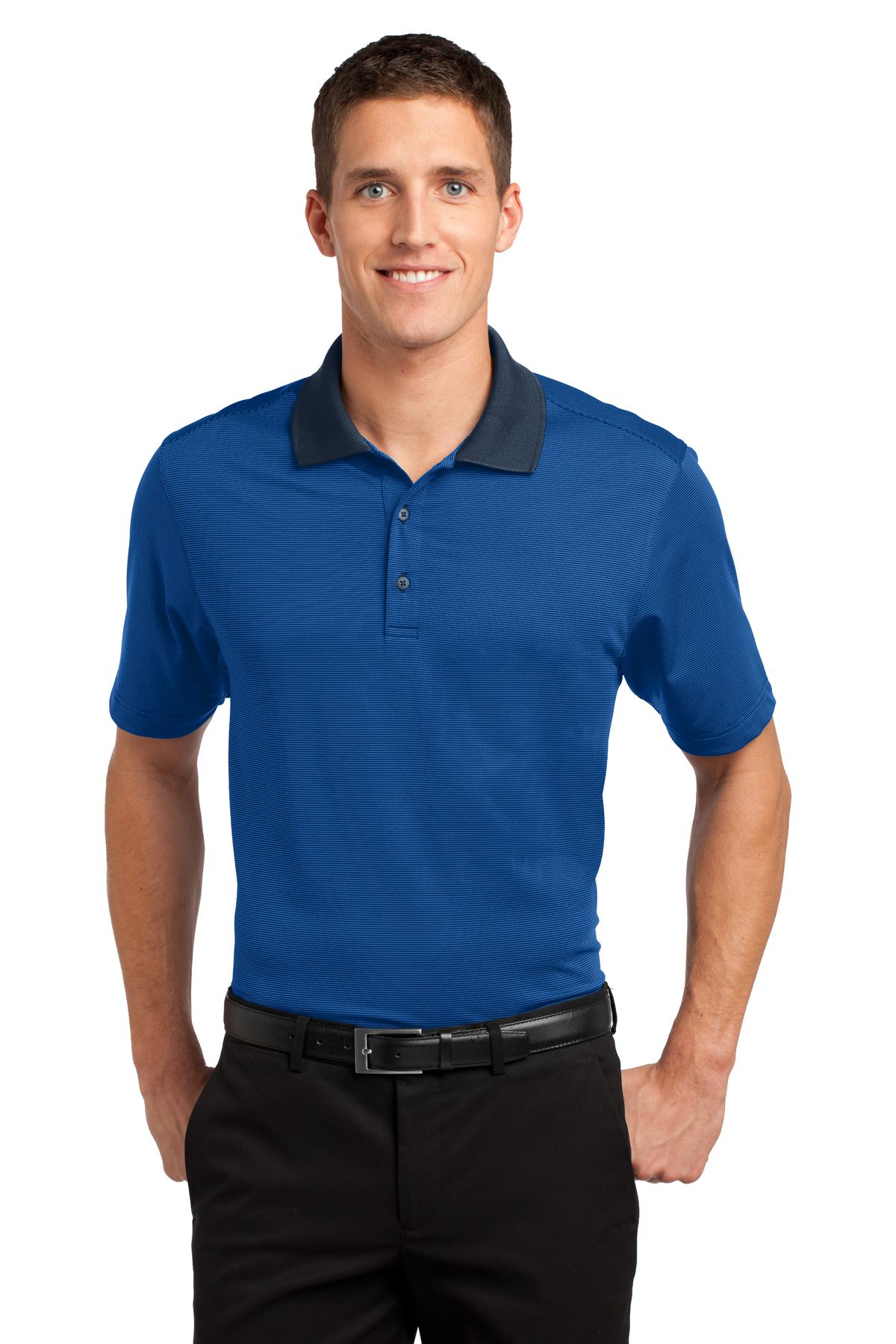 K558 Port Authority Fine Stripe Performance Polo