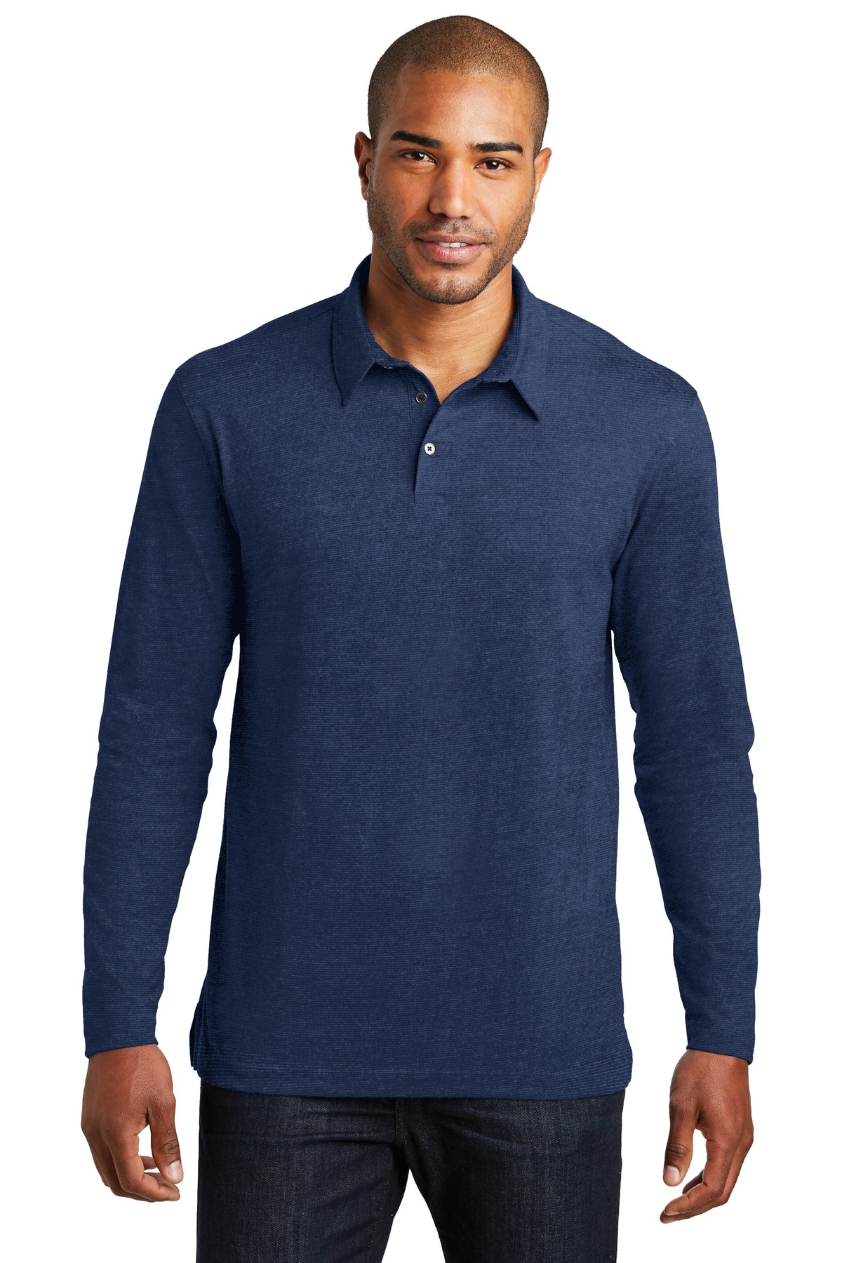 K577LS Port Authority Long Sleeve Meridian Cotton Blend Polo. Zoom Image