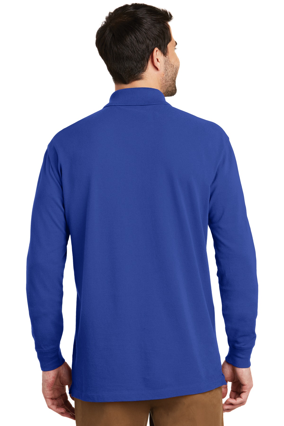 K8000LS Port Authority EZCotton Long Sleeve Polo. - Back Image