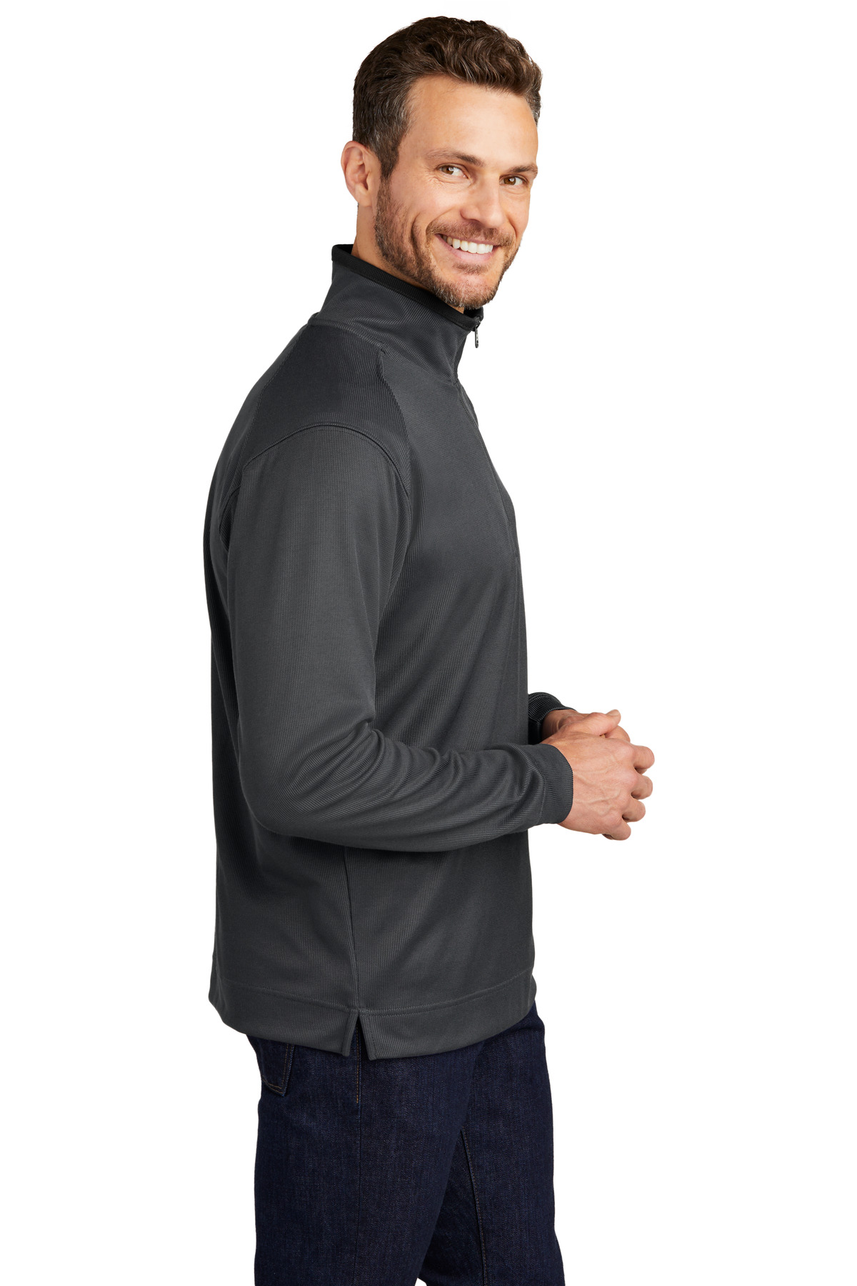 K805 Port Authority Vertical Texture 1/4-Zip Pullover K805 Port Authority Vertical Texture 1/4-Zip Pullover - Siide Image