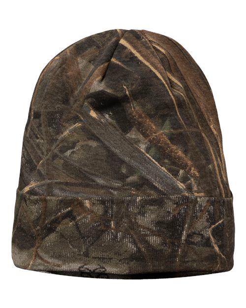 LCB12 Kati 12" Camo Knit Beanie - Back Image