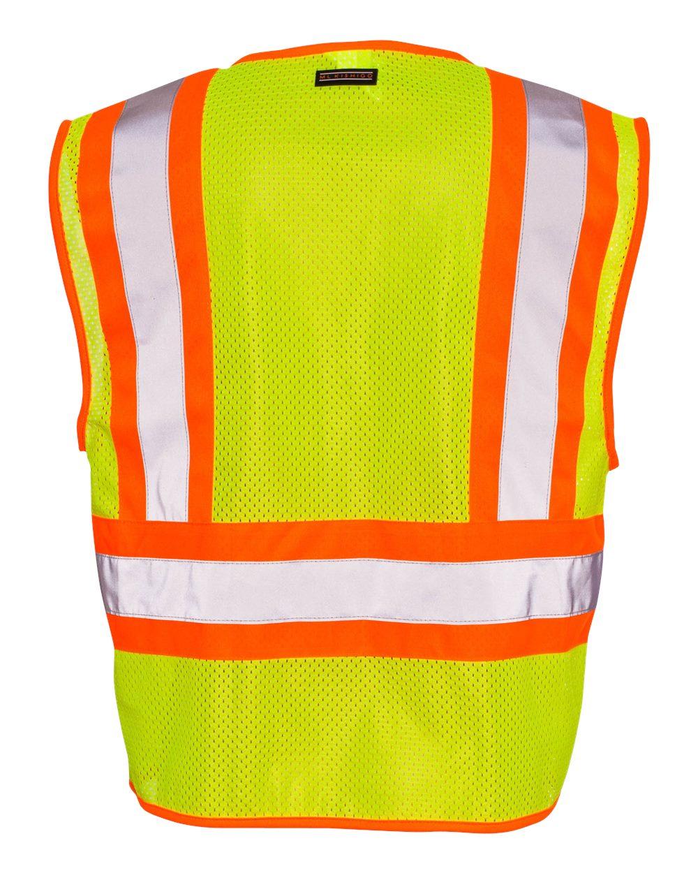 1055-1056 Kishigo Ultra-Cool Contrasting Mesh Vest - Back Image
