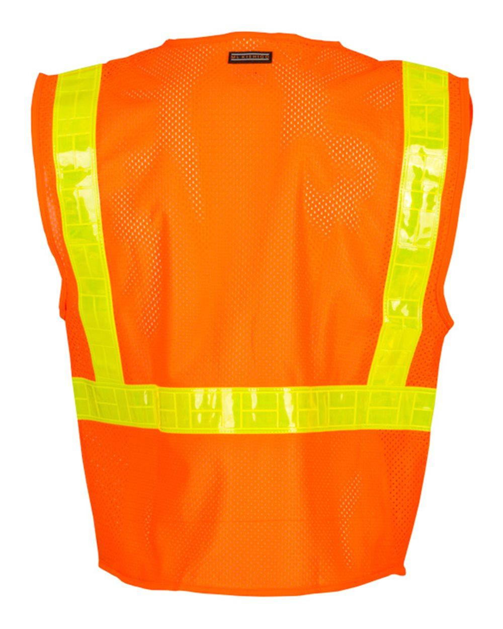 1076-1077 Kishigo Oralite All Mesh Vest - Back Image