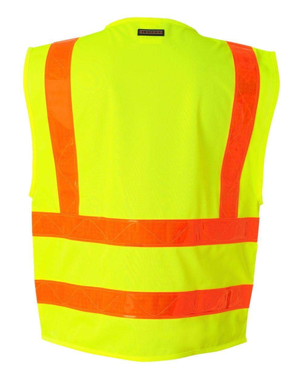 1197-1198 Kishigo Prismatic Hydrowick-Lite Multi Zipper Vest 1197-1198 Kishigo Prismatic Hydrowick-Lite Multi Zipper Vest - Back Image