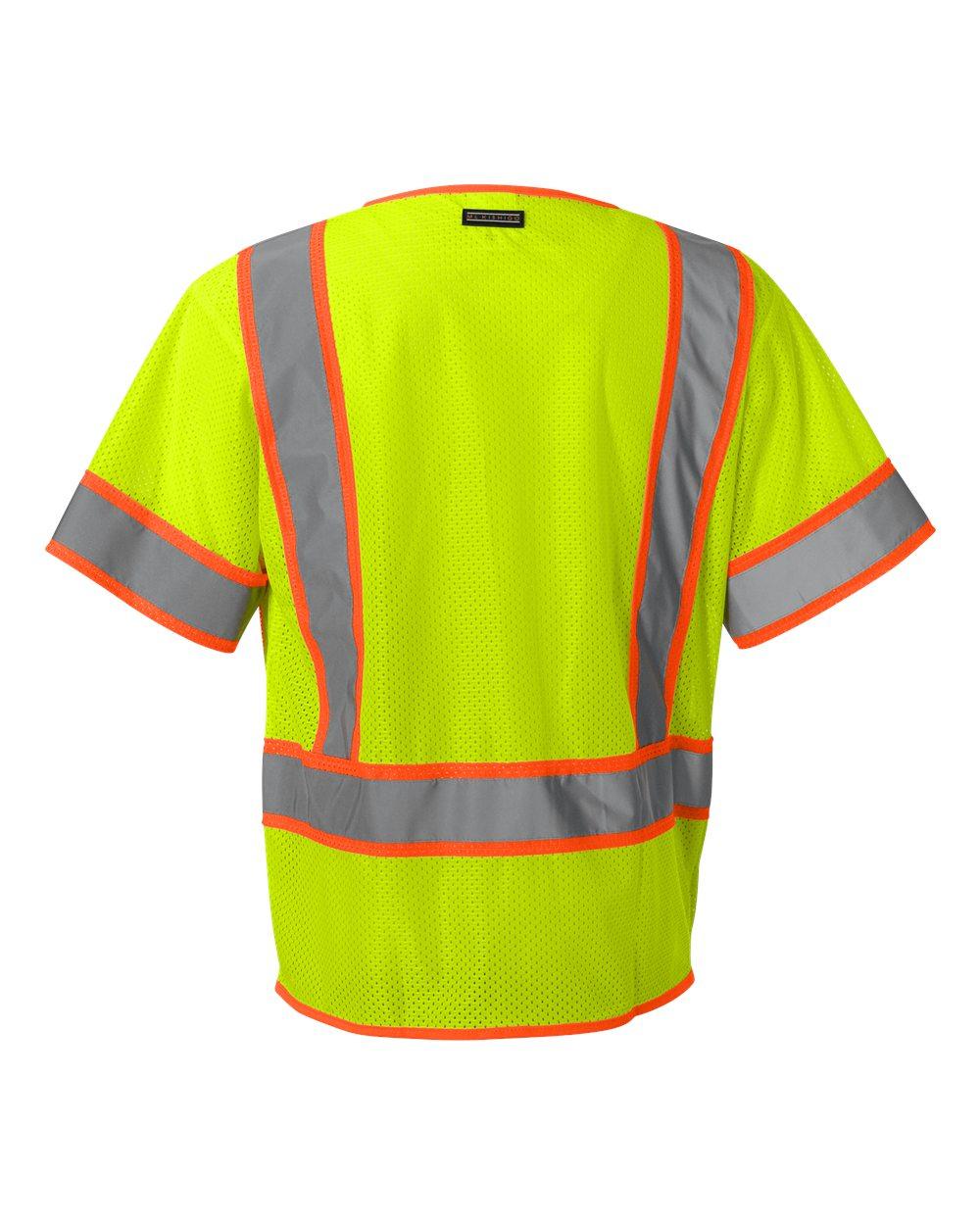 1242-1243 Kishigo Ultra-Cool Six-Pocket Mesh Surveyor’s Vest - Back Image