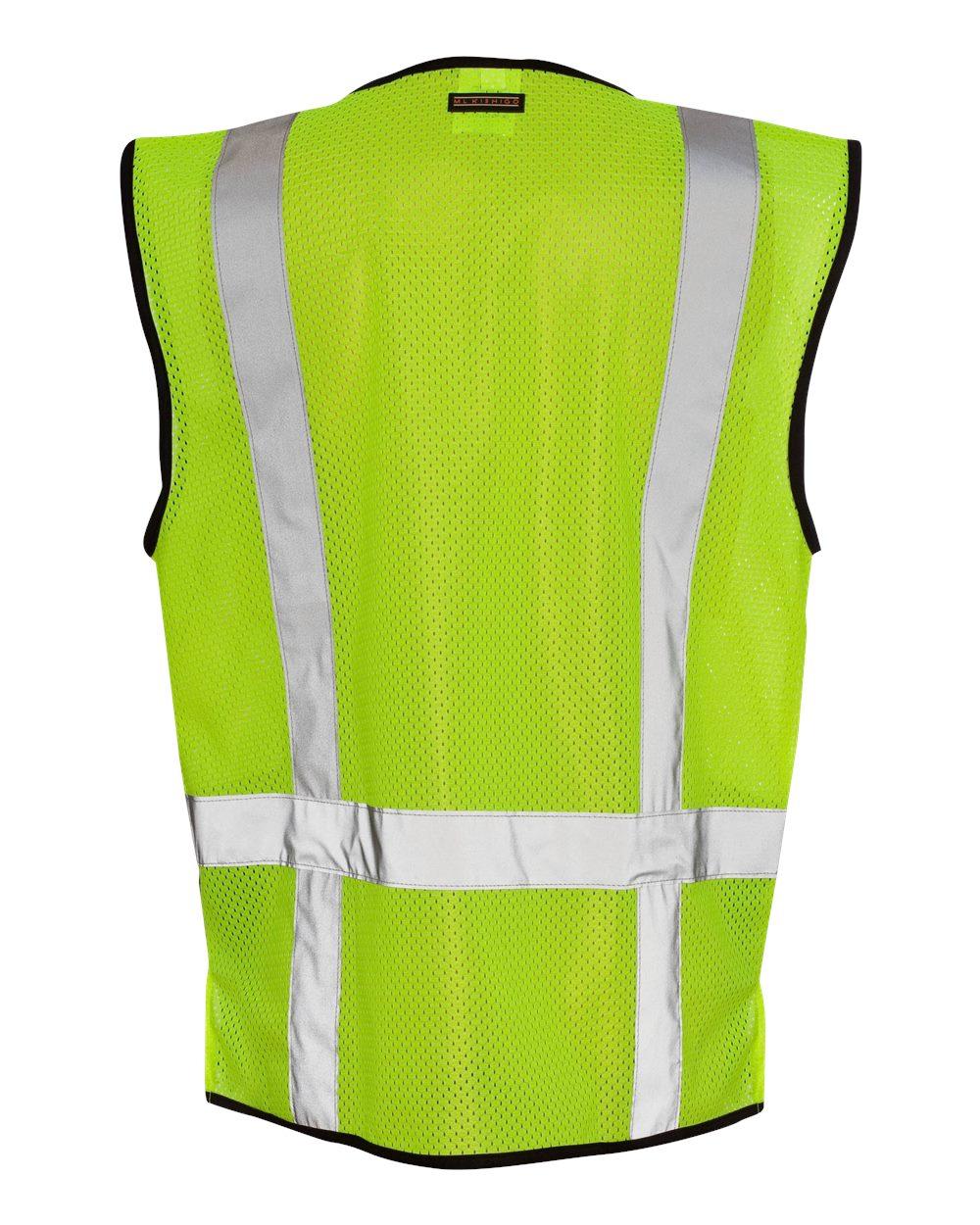 1509 Kishigo Black Bottom Mesh Class 2 Vest - Back Image