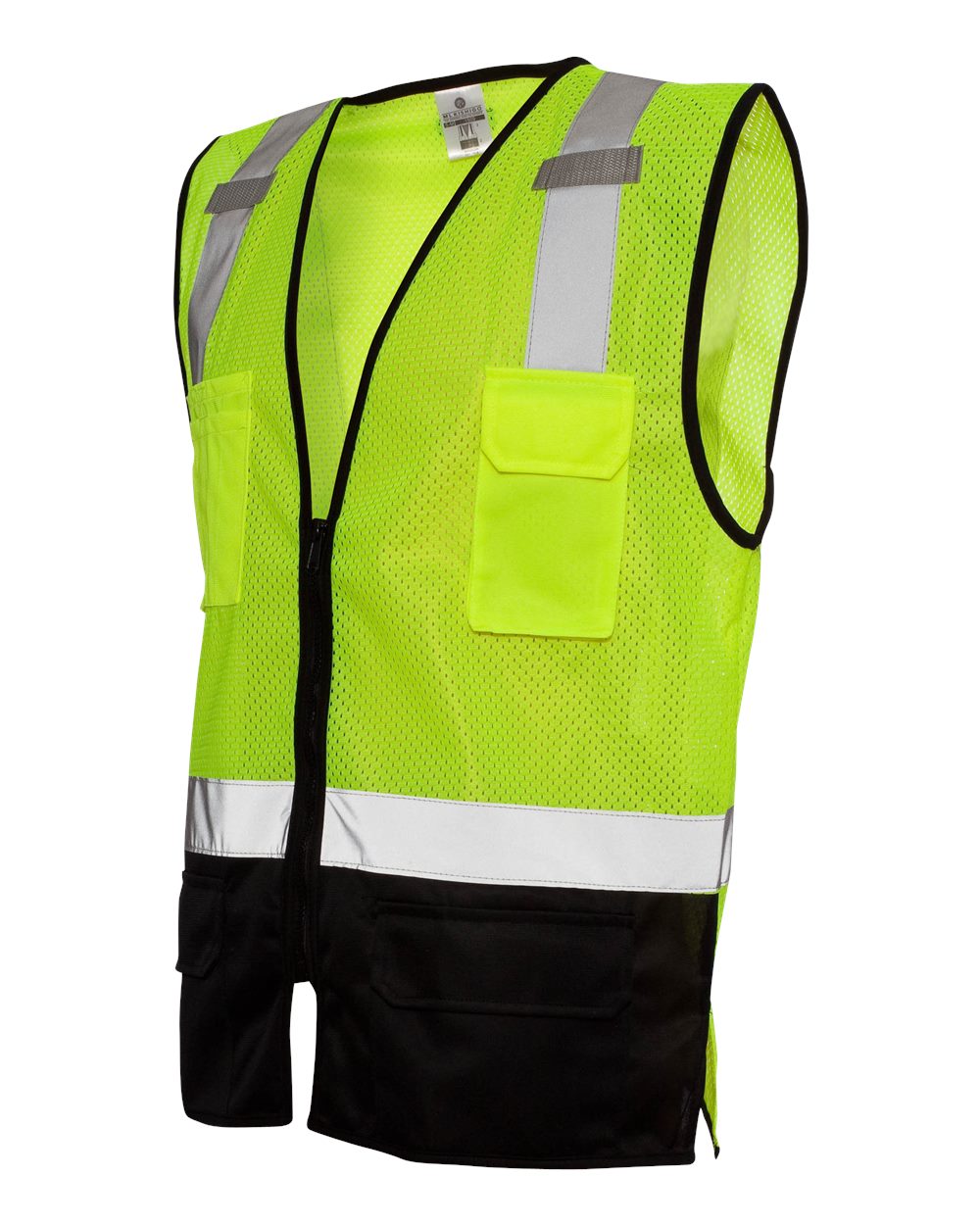 1509 Kishigo Black Bottom Mesh Class 2 Vest - Siide Image