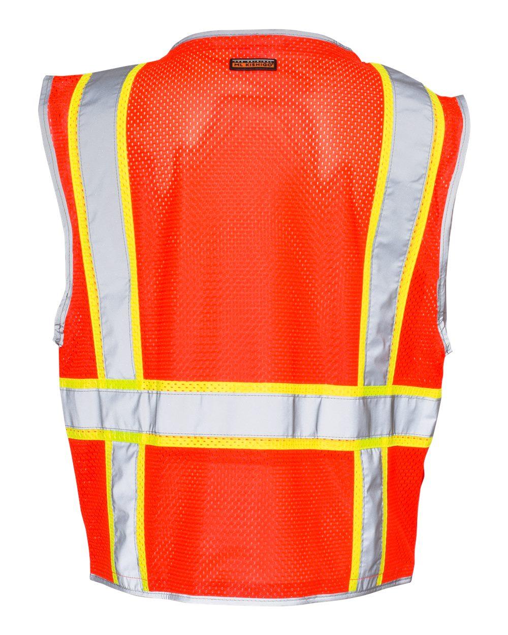 1510-1511 Kishigo Premium Brilliant Series Heavy-Duty Class 2 Vest - Back Image