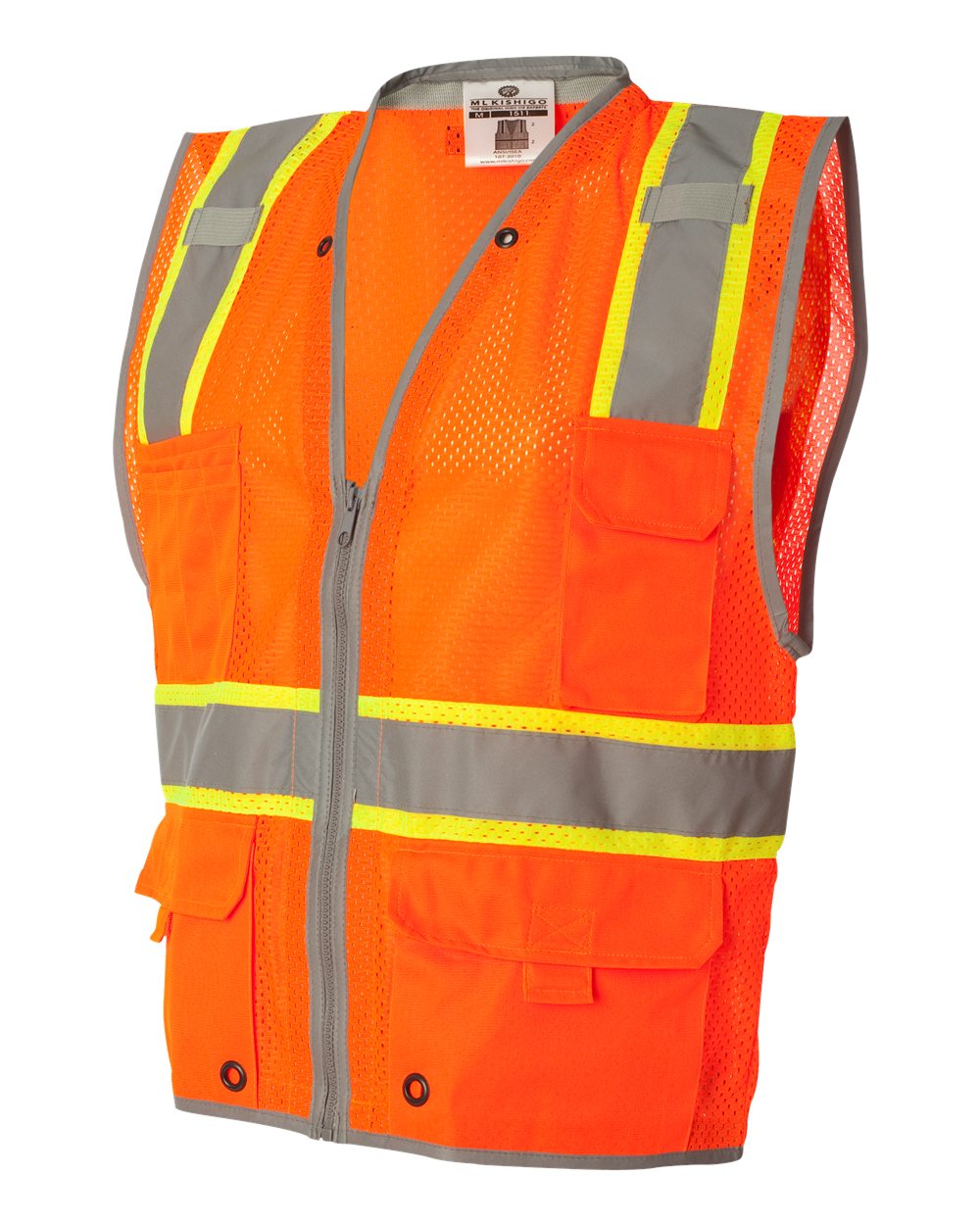 1510-1511 Kishigo Premium Brilliant Series Heavy-Duty Class 2 Vest 1510-1511 Kishigo Premium Brilliant Series Heavy-Duty Class 2 Vest - Siide Image